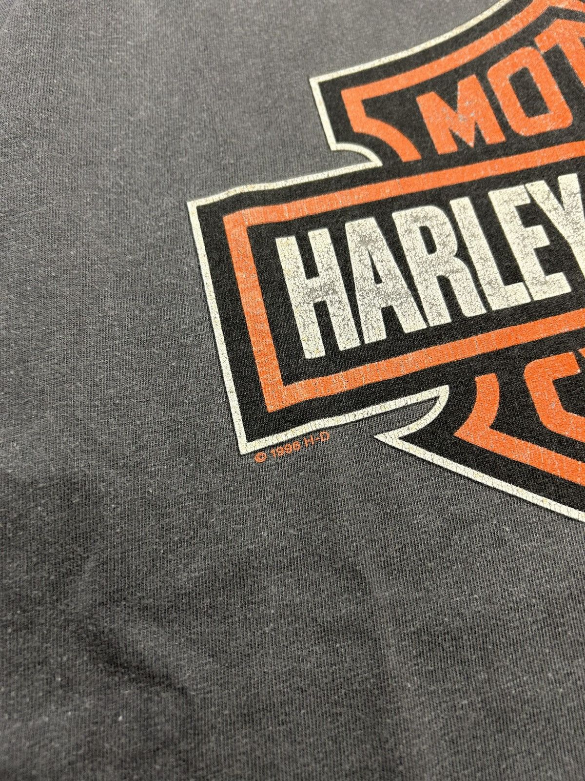 Harley Davidson × Vintage vintage 1996 Harley Davidson Dick Farmer Made in USA t-shirt Size US XL / EU 56 / 4 - 3 Thumbnail