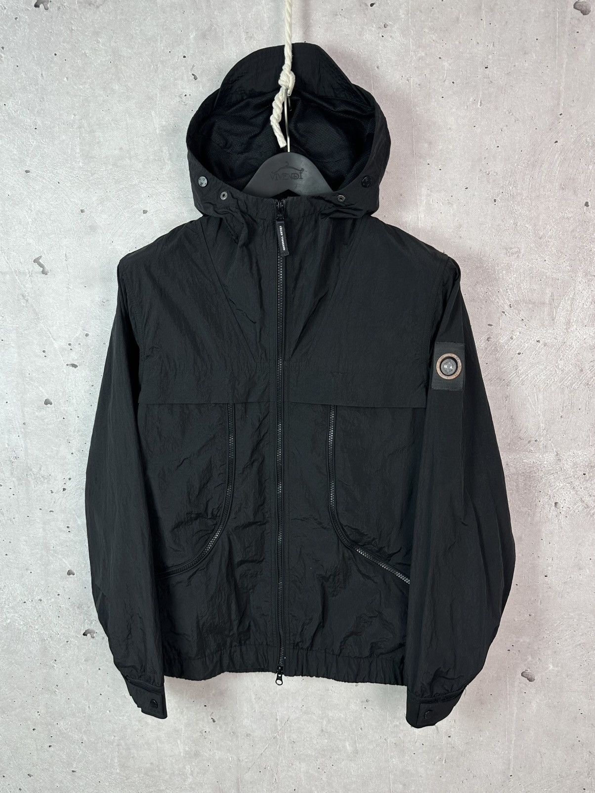 Marshall Artist Marshall Artist Black Nylon Zipper Pockets Hooded Jacket Size US M / EU 48-50 / 2 - 1 Thumbnail