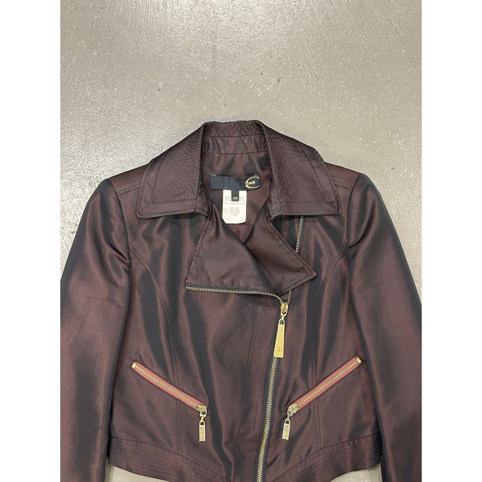 Roberto Cavalli 2000s Cavalli iridescent cropped jacket Size US XXS / EU 40 - 4 Thumbnail