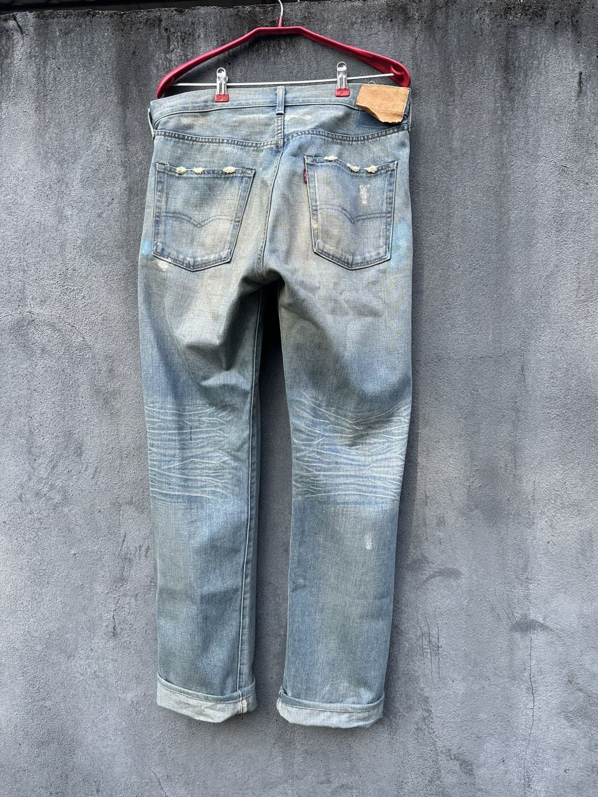 Levi's Vintage Clothing 👹Vintage Levis 501 Big E Distressed Baggy Jeans Size US 32 / EU 48 - 3 Thumbnail