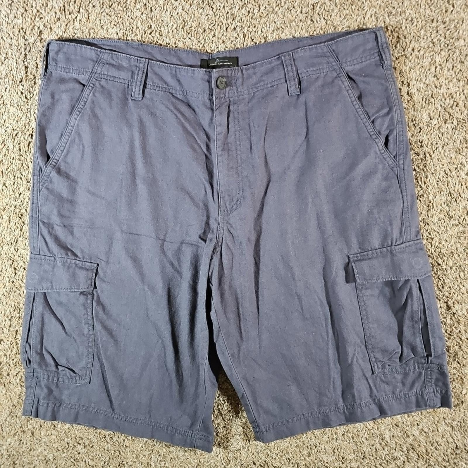 Marc Anthony Marc Anthony Sz 40 Linen Blue Gray Shorts Size US 40 / EU 56 - 1 Thumbnail