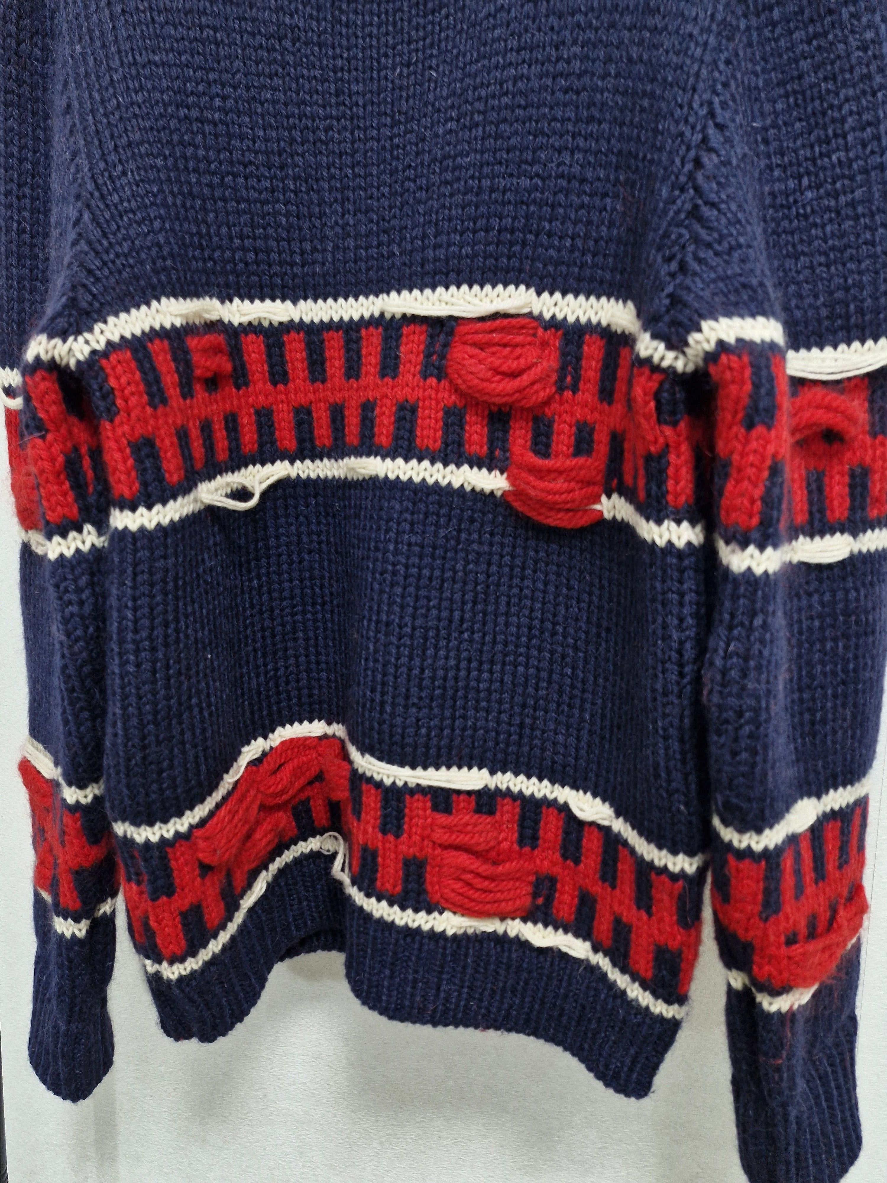 Calvin Klein 205W39NYC CALVIN KLEIN 205W39NYC FW18 Striped Distressed Wool Knit Size US M / EU 48-50 / 2 - 5 Thumbnail