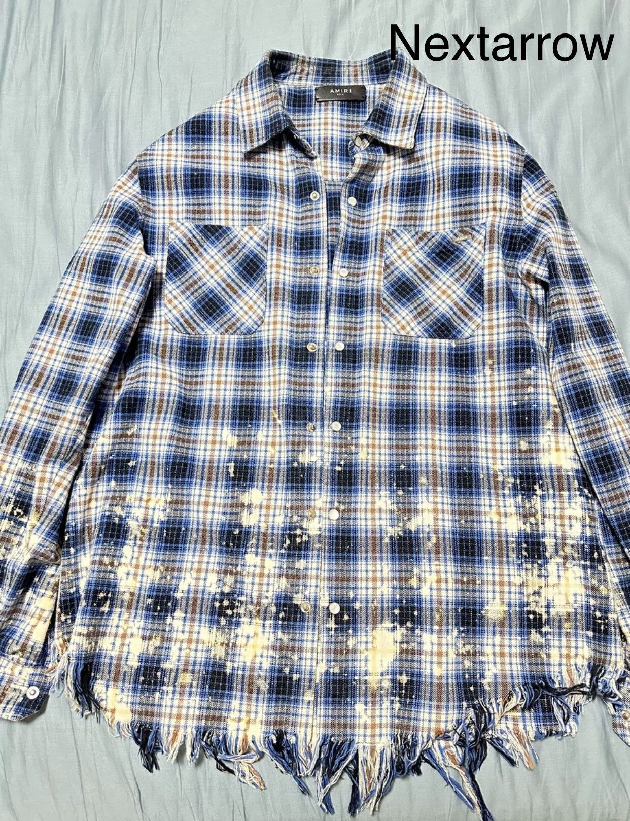 Amiri Amiri trendy brand Wang Yibo Xiaozhan's long sleeved shirt Size US L / EU 52-54 / 3 - 1 Thumbnail