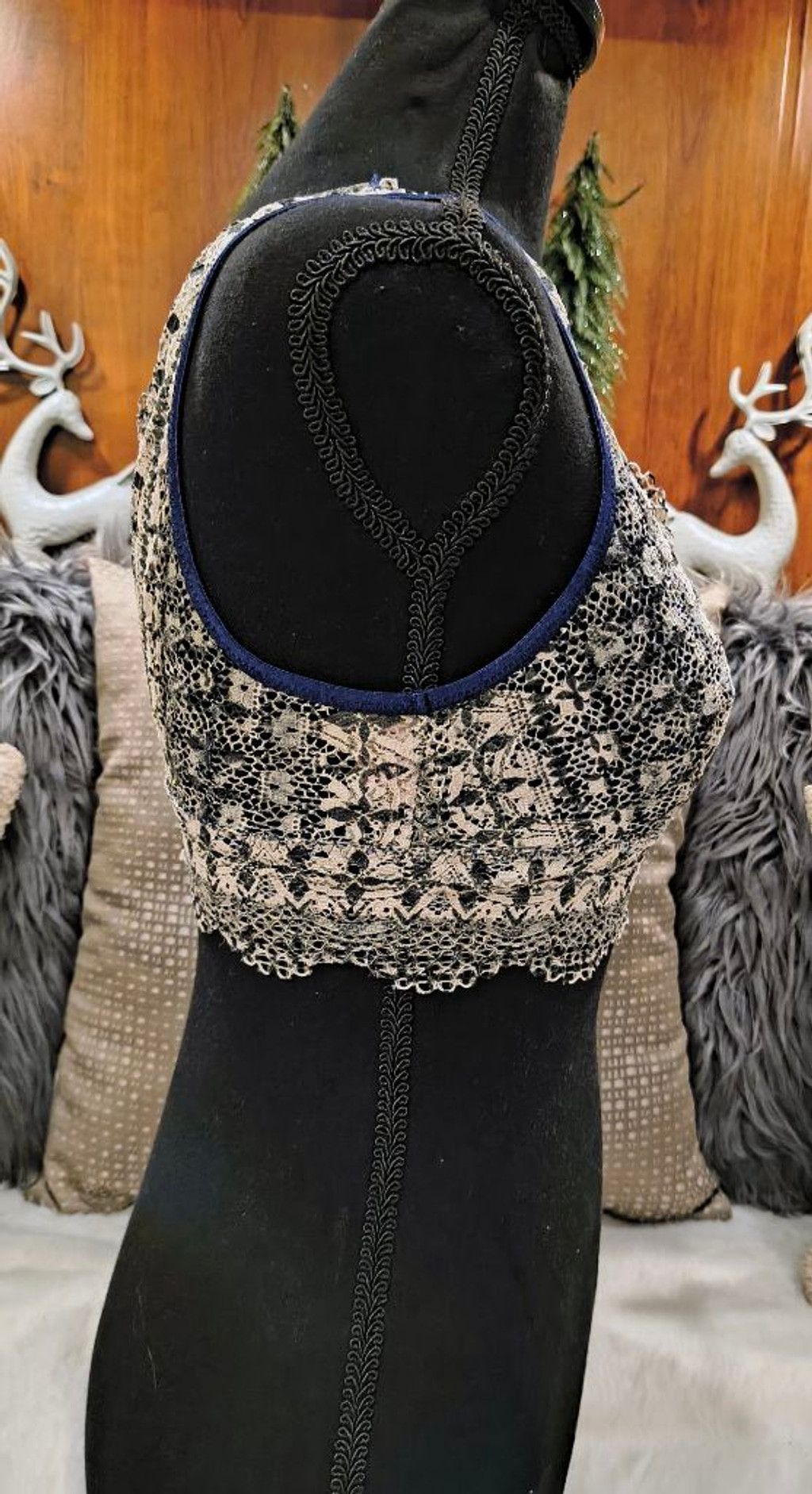 Victoria's Secret Women's Victoria's Secret Bralette S Beige Blue Lace Size ONE SIZE - 2 Thumbnail