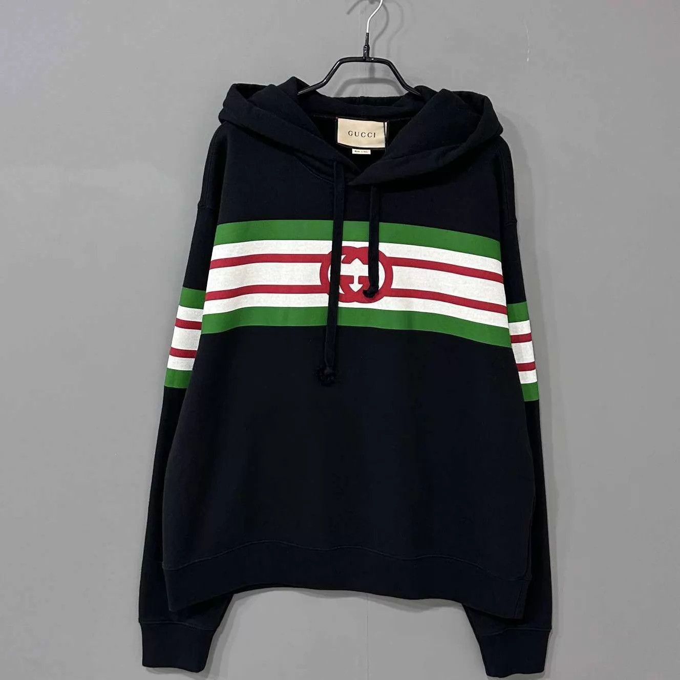 Gucci Black Striped Logo Hoodie Size US XS / EU 42 / 0 - 1 Thumbnail