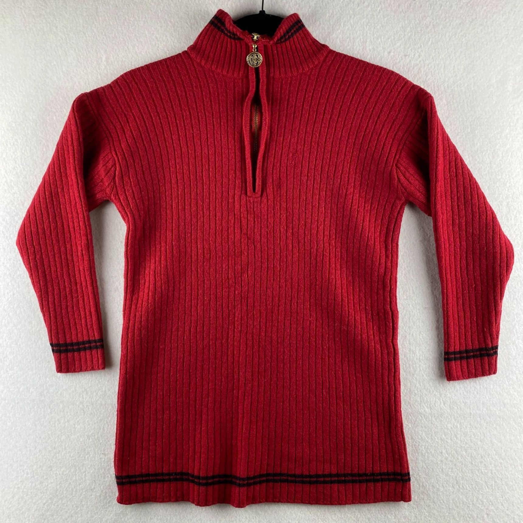 Vintage Classiques Entier Sweater Womens XS Extra Fine Merino Wool High Neck 1/4 Zip Size XS / US 0-2 / IT 36-38 - 2 Thumbnail