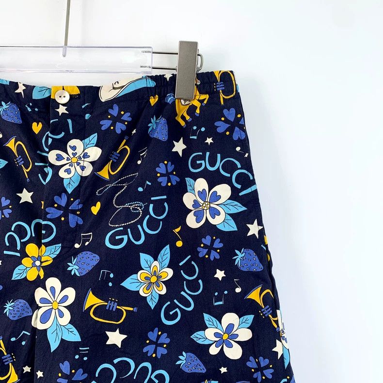 Gucci Gucci Color-blocked floral letters full-print cotton casual Size US 30 / EU 46 - 3 Thumbnail