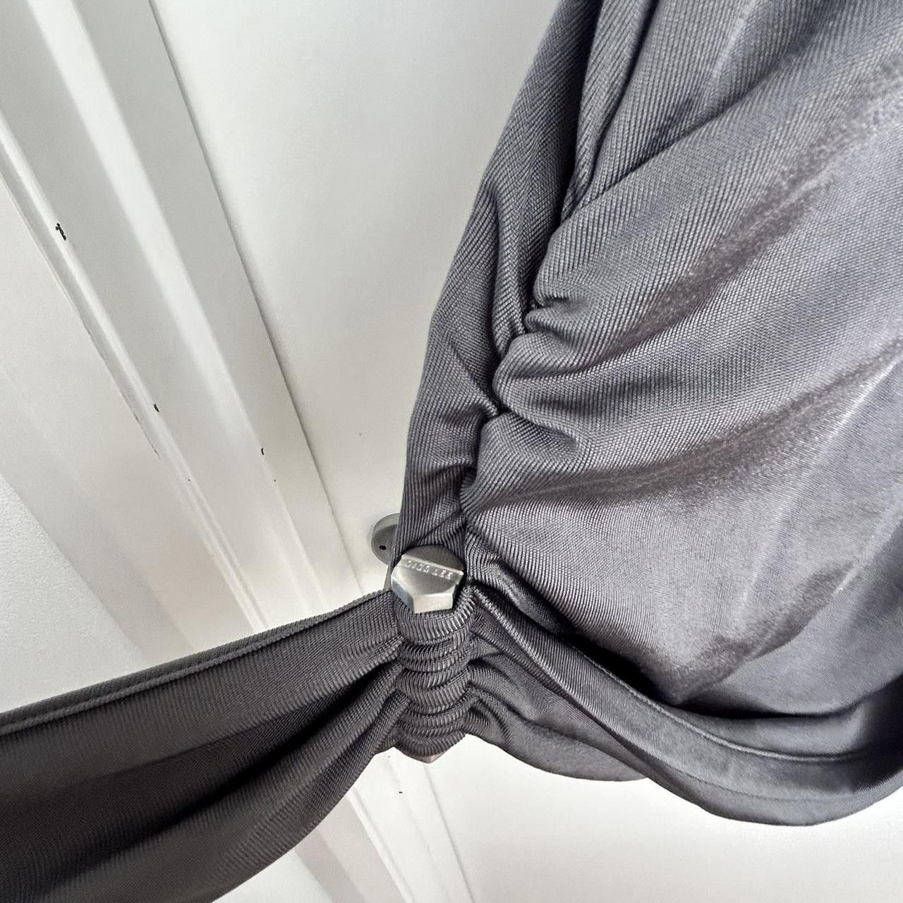 Dion Lee o1tko10125 Gathered Bolt Mini Dress in Shiny Gray Size M / US 6-8 / IT 42-44 - 4 Thumbnail