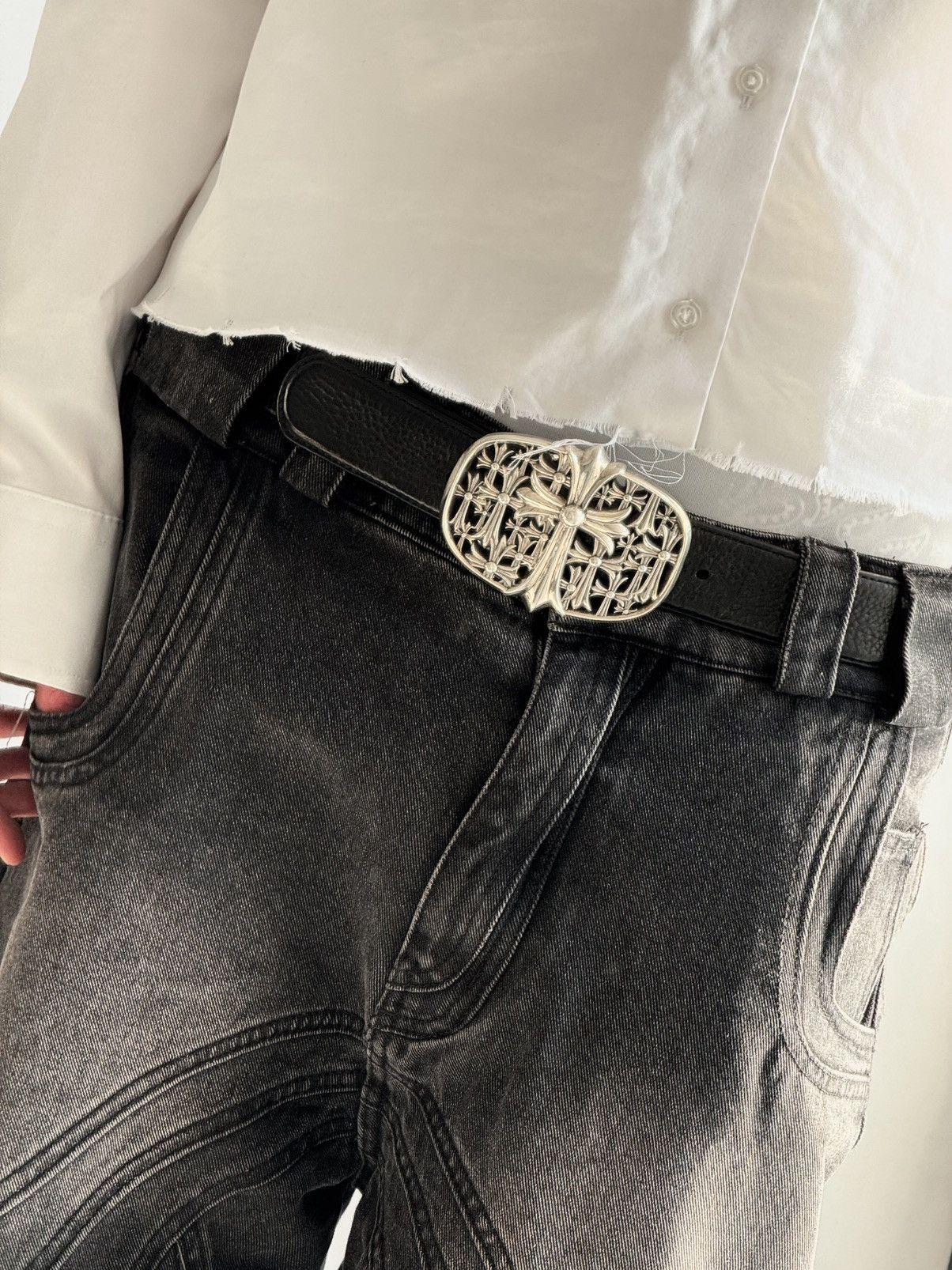 Chrome Hearts Chrome Hearts Cemetery Cross Buckle Belt 1.5” Size ONE SIZE - 9 Thumbnail