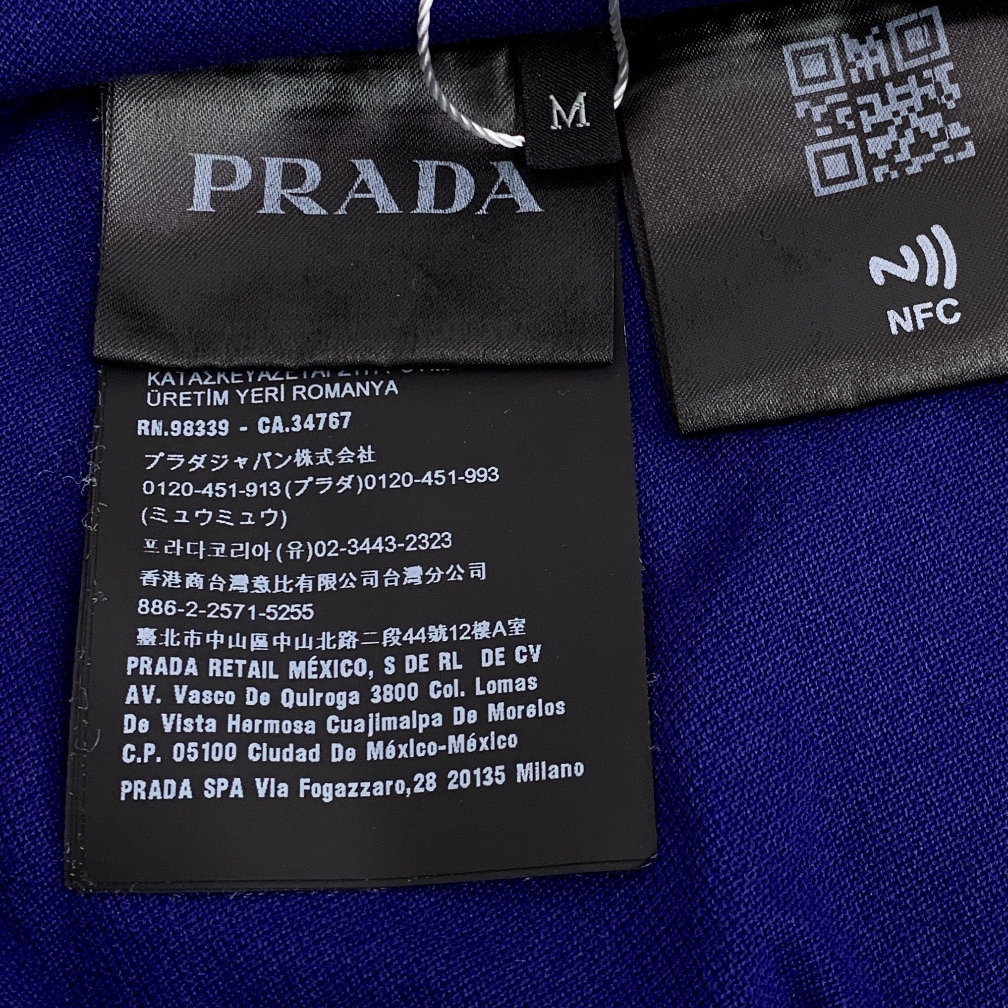 Prada Prada Polo – Navy Logo Print Cotton (Size M) Size US M / EU 48-50 / 2 - 5 Thumbnail