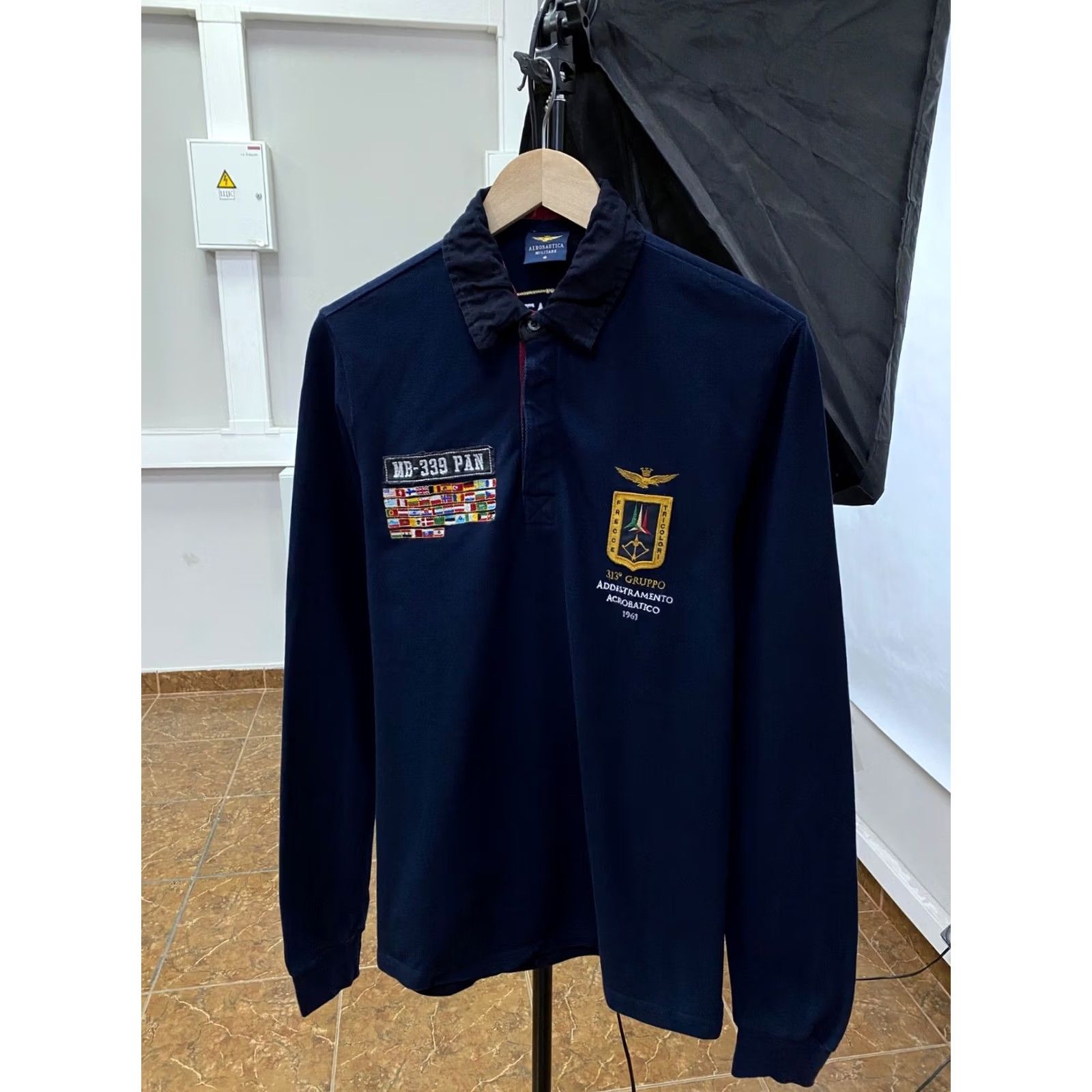 Aeronautica Militare VINTAGE Aeronautica Militare Aviation Long Sleeve M Blue Shirt Mens Size US M / EU 48-50 / 2 - 2 Thumbnail