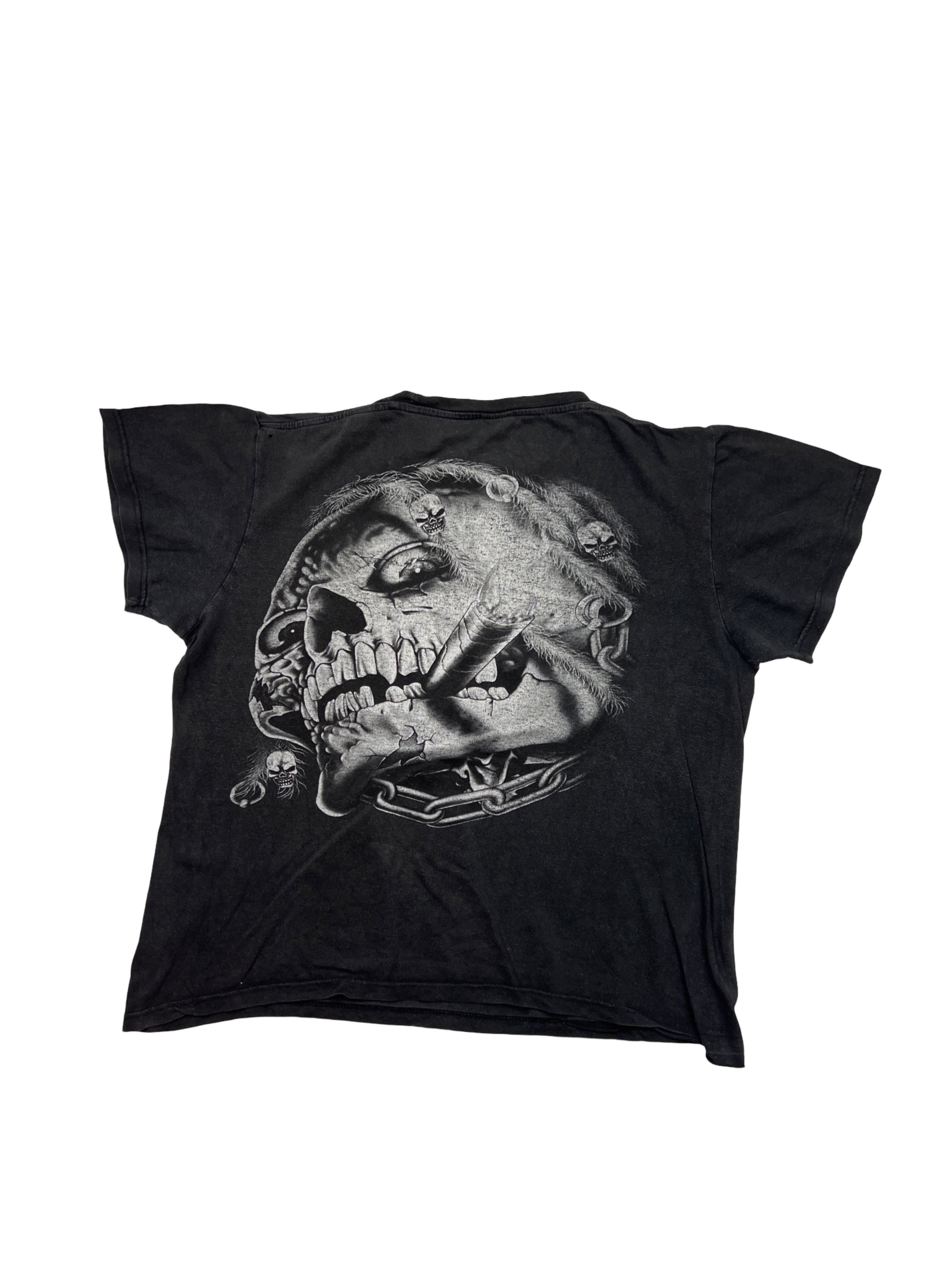 Vintage Crazy Y2K Skeleton Both Side Printed Opium Tee Thrashed Size US S / EU 44-46 / 1 - 2 Thumbnail