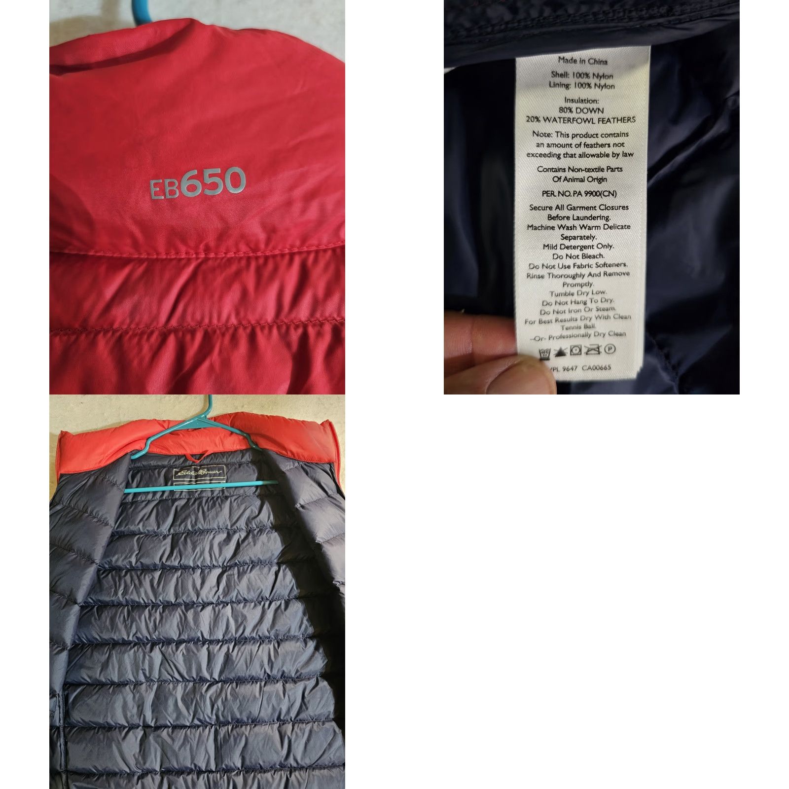 Eddie Bauer Eddie Bauer Signature Puffer Vest Packable Goose Down EB650 Red/Blue Mens Sz Med Size US M / EU 48-50 / 2 - 8 Thumbnail