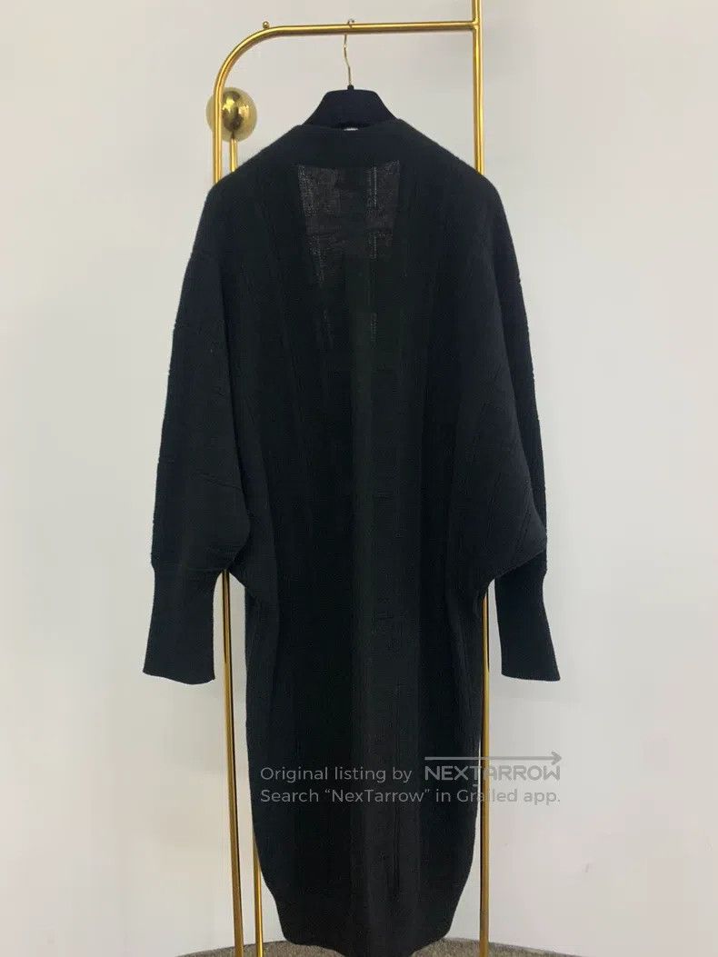 Hermes Hermes Black textured wool long knitted cardigan Size XXS / US 00 / IT 34 - 3 Thumbnail