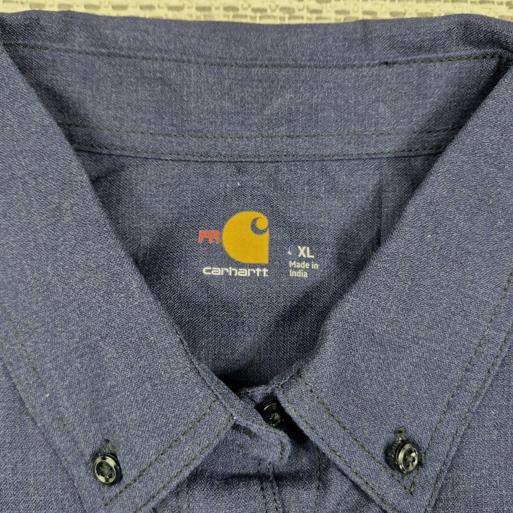 Carhartt Carhartt FR Force Button Up Shirt Womens XL Blue Flame Resistant Long Sleeve Size XL / US 12-14 / IT 48-50 - 5 Thumbnail