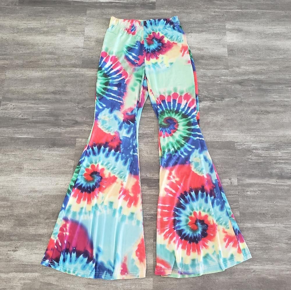 Shein Multicolored Tie Dyed SHEIN Flare Pant Size 26" / US 2 / IT 38 - 1 Thumbnail
