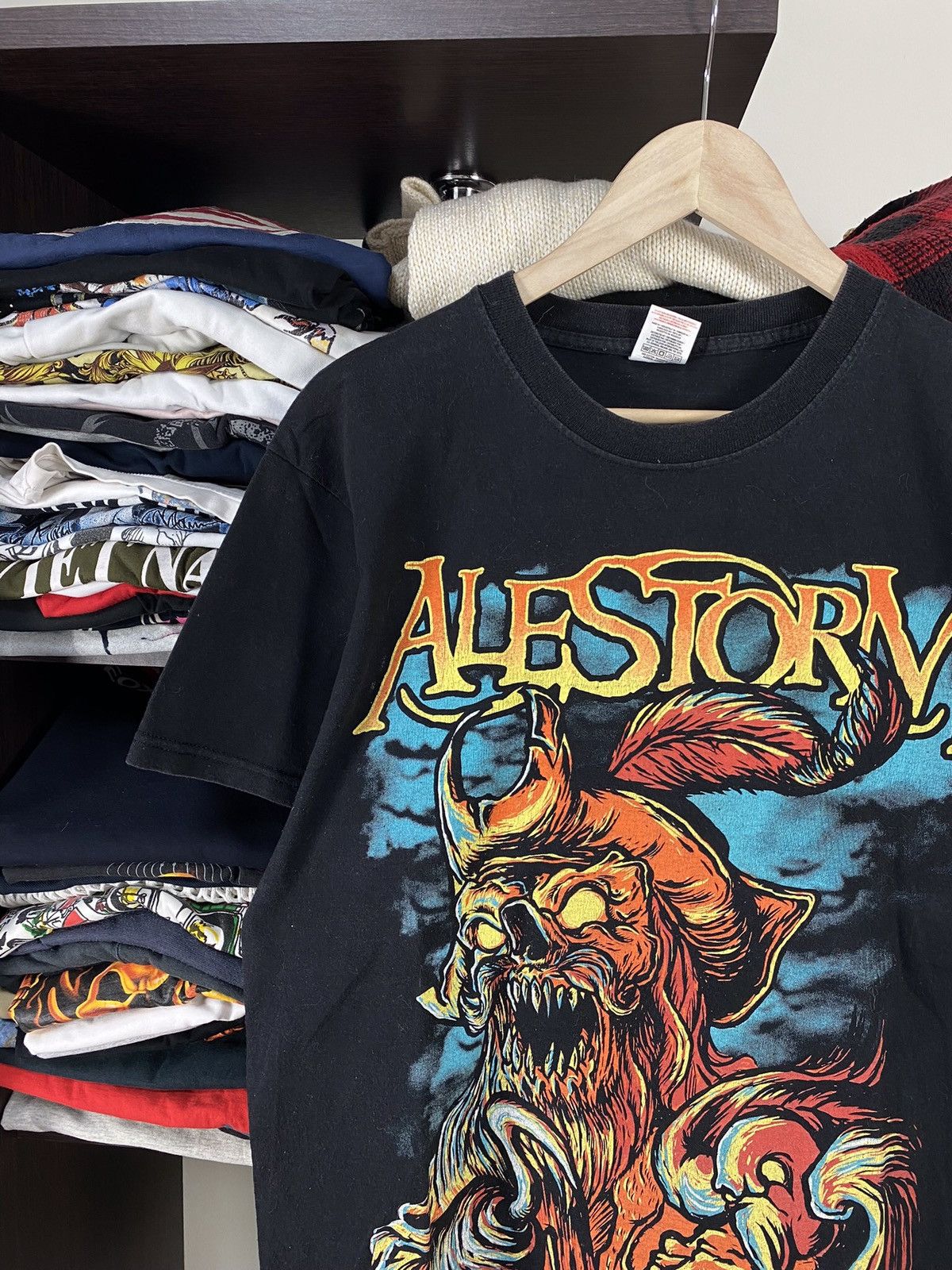 Band Tees × Vintage VINTAGE ALESTORM BLACK LOGO TSHIRT Size US L / EU 52-54 / 3 - 3 Thumbnail