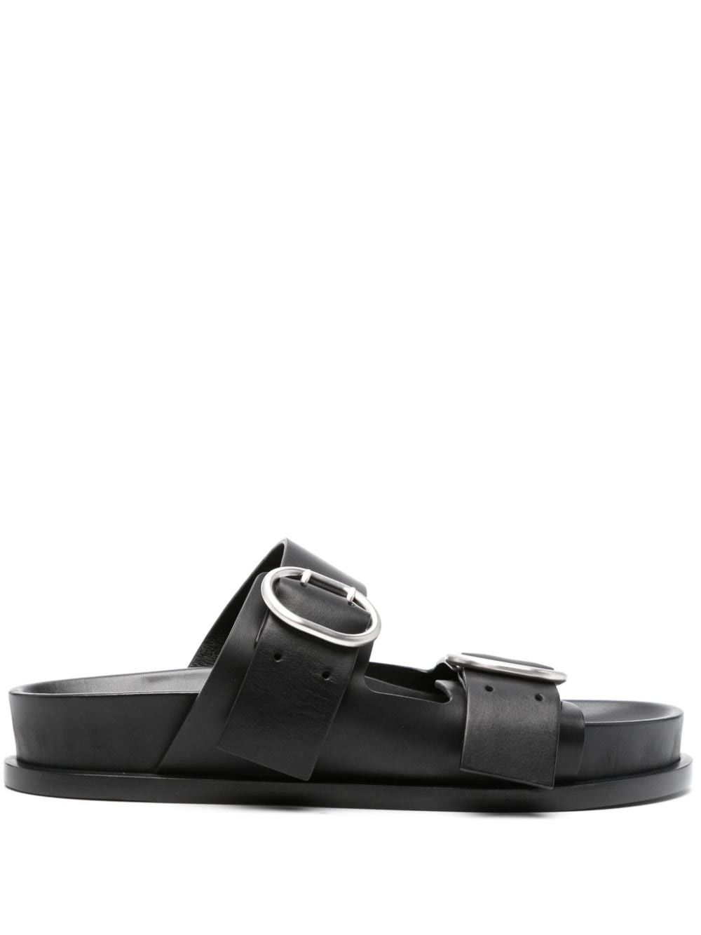 Jil Sander o1mt1gz0625 Double Buckle Sandals in Black Size US 8 / IT 38 - 1 Thumbnail