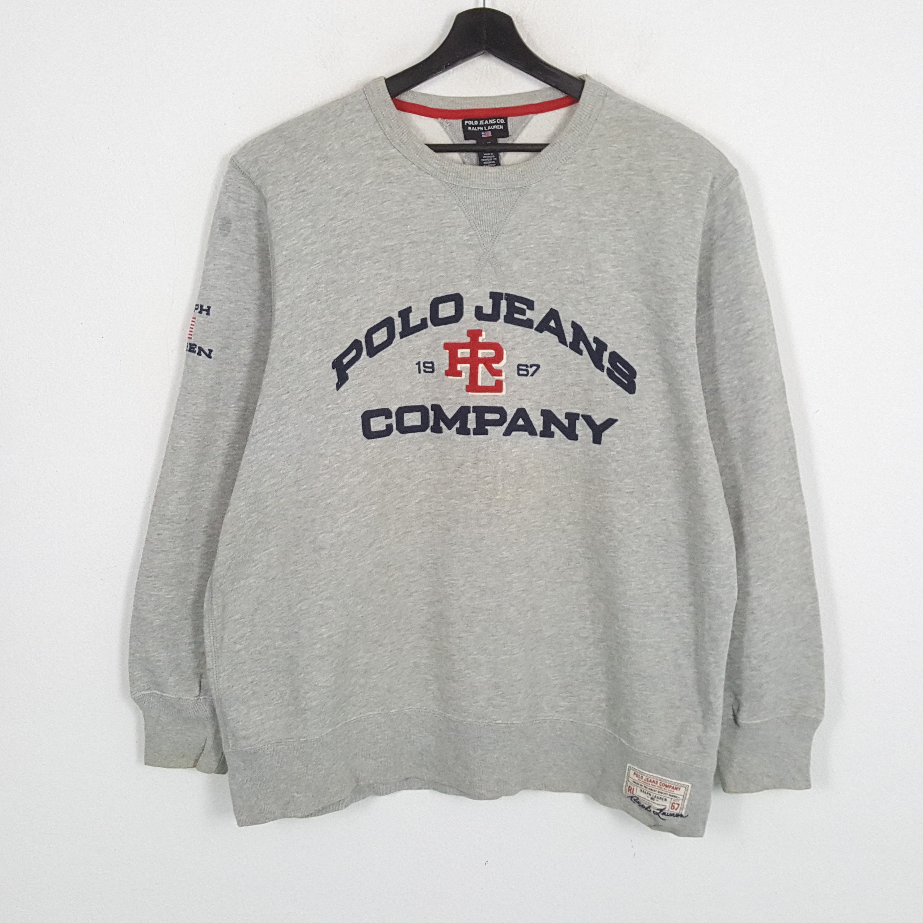 Polo Ralph Lauren × Vintage POLO JEAN by RALPH LAUREN Fashion Brand Sweatshirt Size US XL / EU 56 / 4 - 1 Thumbnail