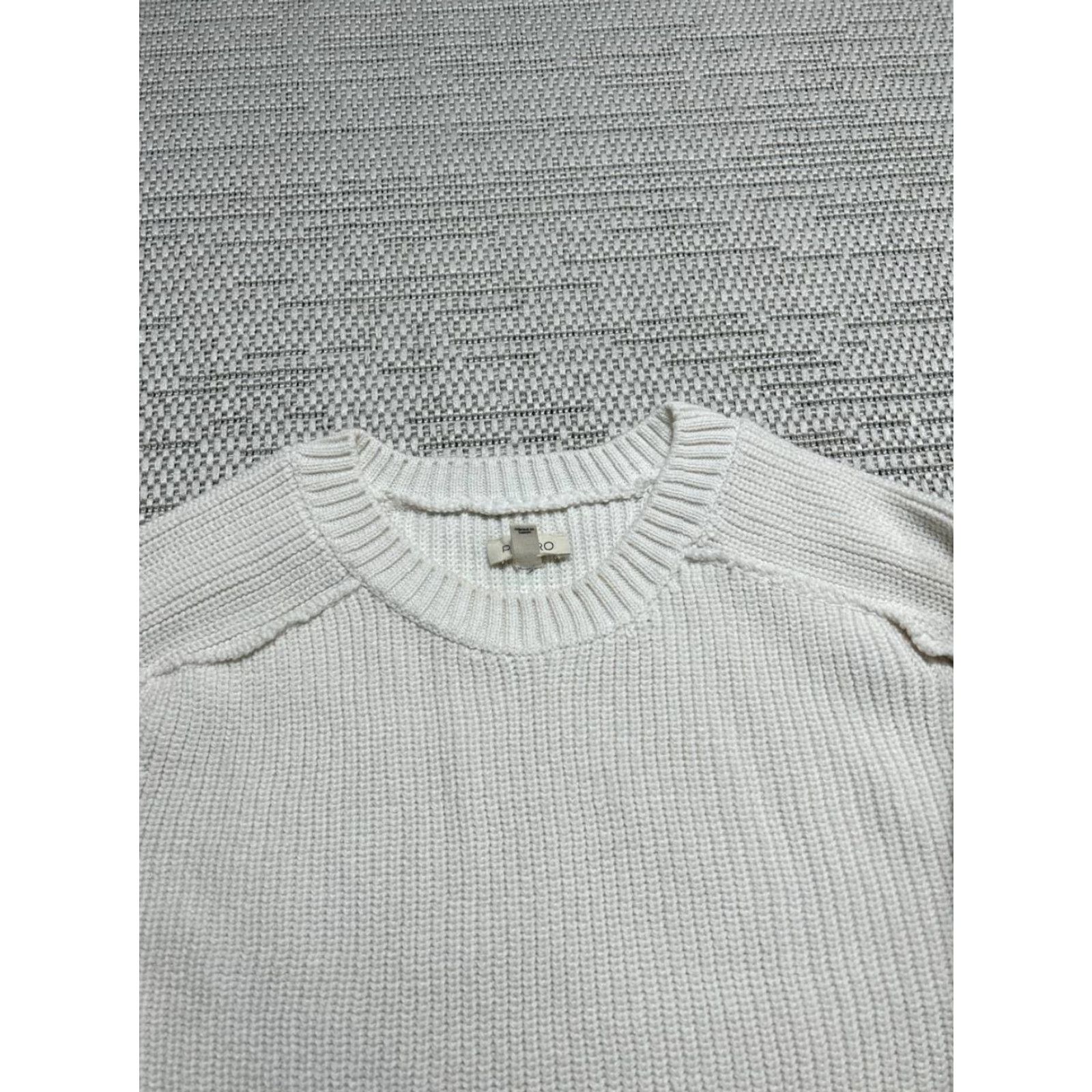 Anthropologie VINTAGE Anthropologie Pullover Sweater Womens Small White Ribbed Tight Knit Size S / US 4 / IT 40 - 3 Thumbnail