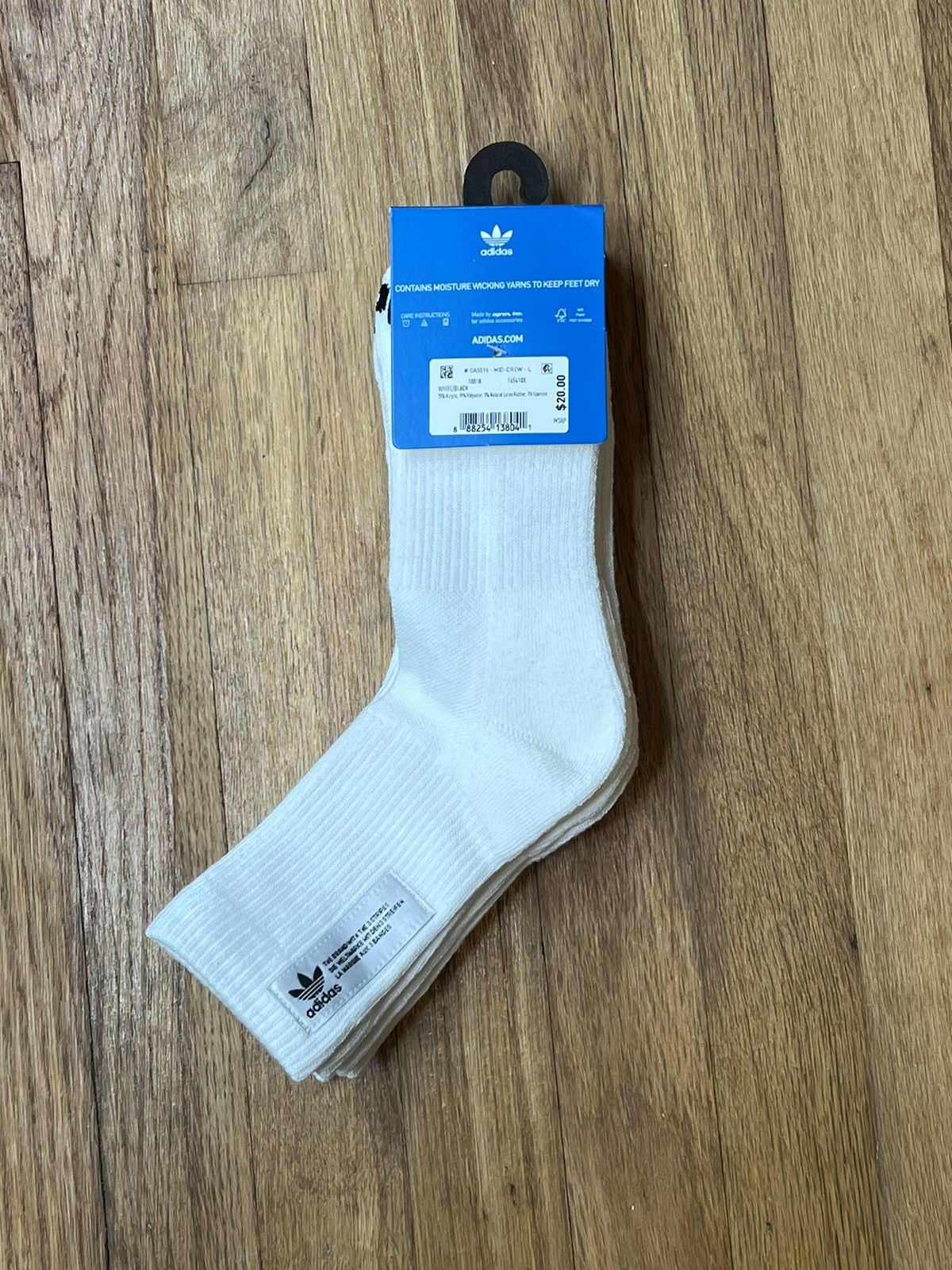 Adidas Adidas Originals Men’s 3.0 Mid-Cut Crew Socks - 3 Pack Size ONE SIZE - 3 Thumbnail
