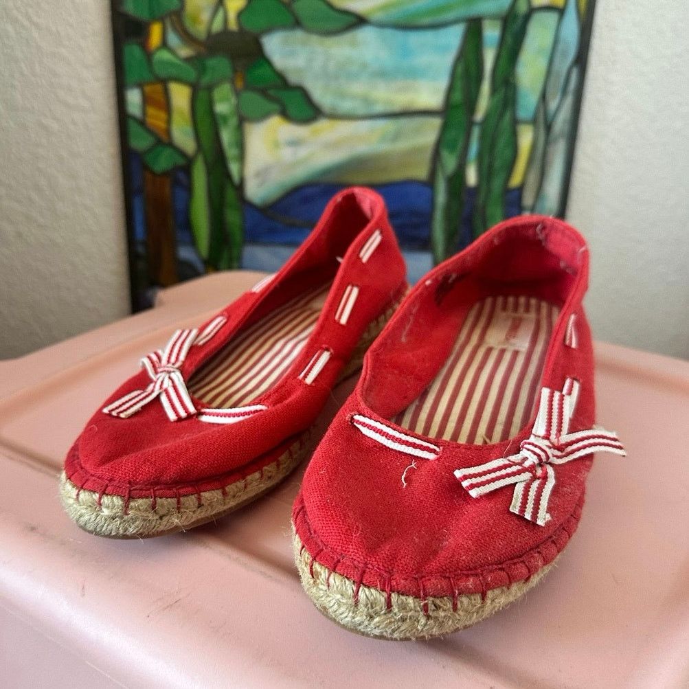 Other connie red and white slip on flats shoes Size US 8 / IT 38 - 2 Thumbnail