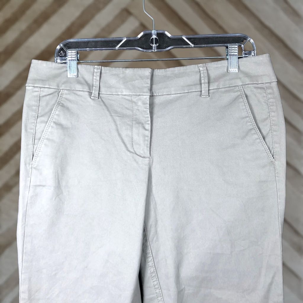 Ann Taylor VINTAGE Ann Taylor LOFT Womens Pants Gray Marisa Straight Leg Cropped Career 8P Size 24" / US 00 / IT 34 - 1 Thumbnail