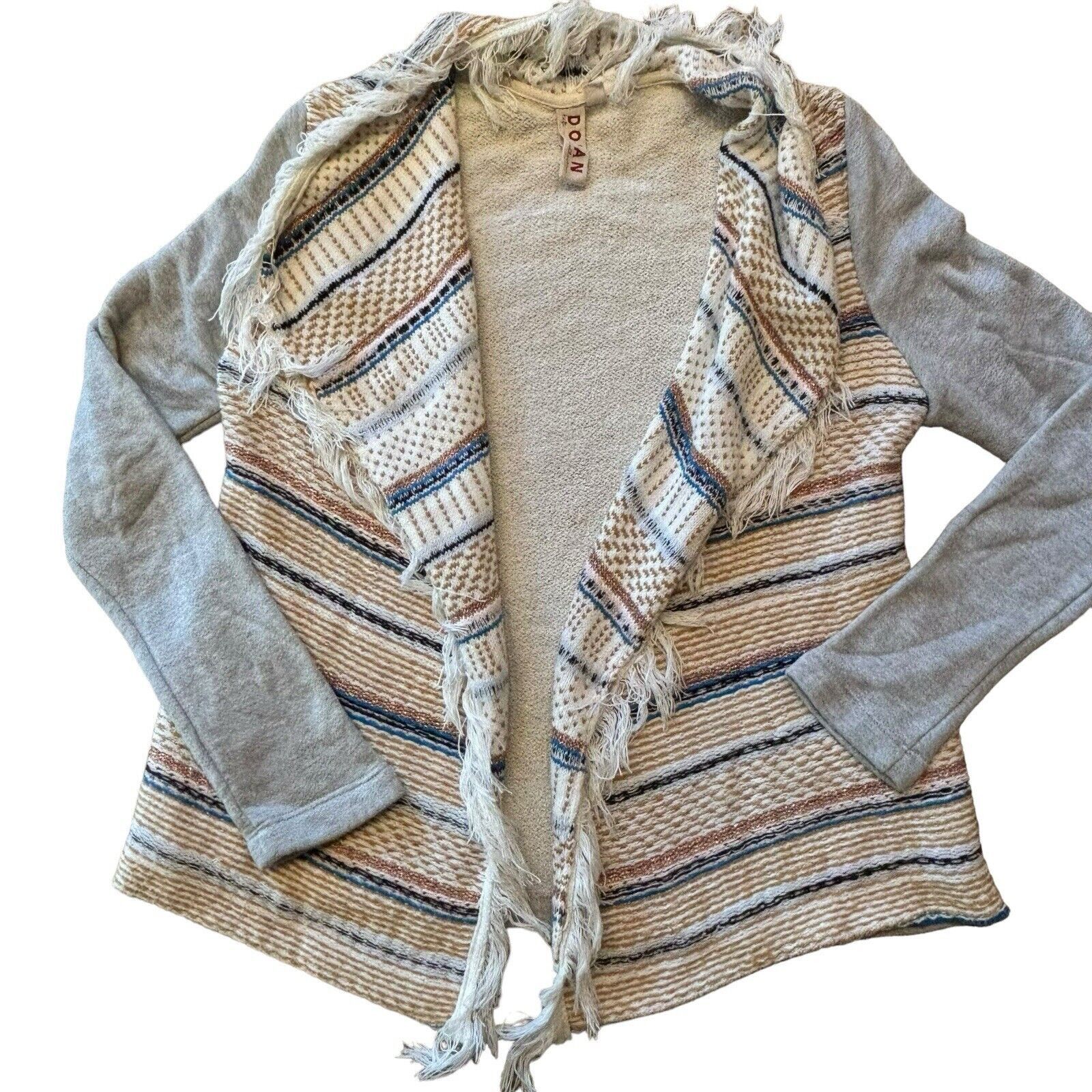 Anthropologie hotsell Striped Fringe Cardigan