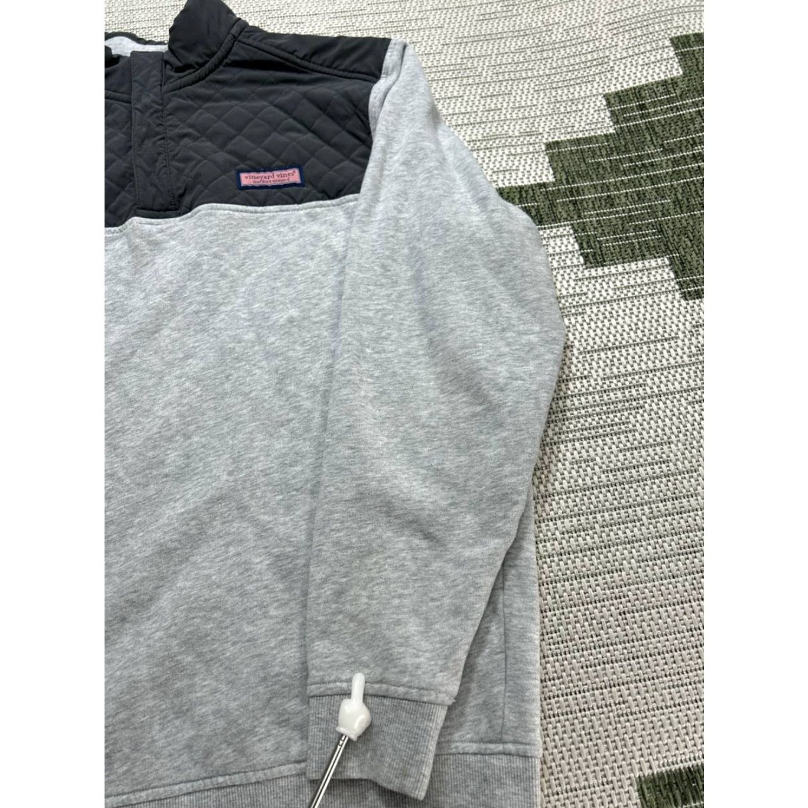Vineyard Vines Vineyard Vines Sweater Mens M Gray Cotton Blend Knit Fleece Pullover Mock Neck Long Sleeve Logo Size US M / EU 48-50 / 2 - 5 Thumbnail