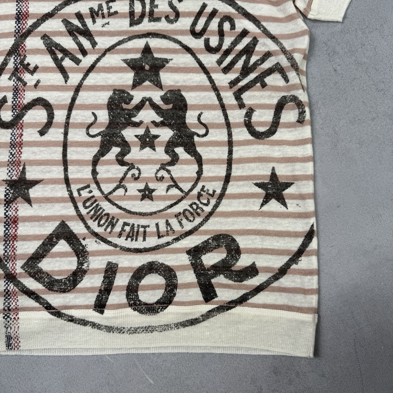 Dior Christian Dior Women Linen T Shirt Size IT 42 Striped Size M / US 6-8 / IT 42-44 - 9 Thumbnail