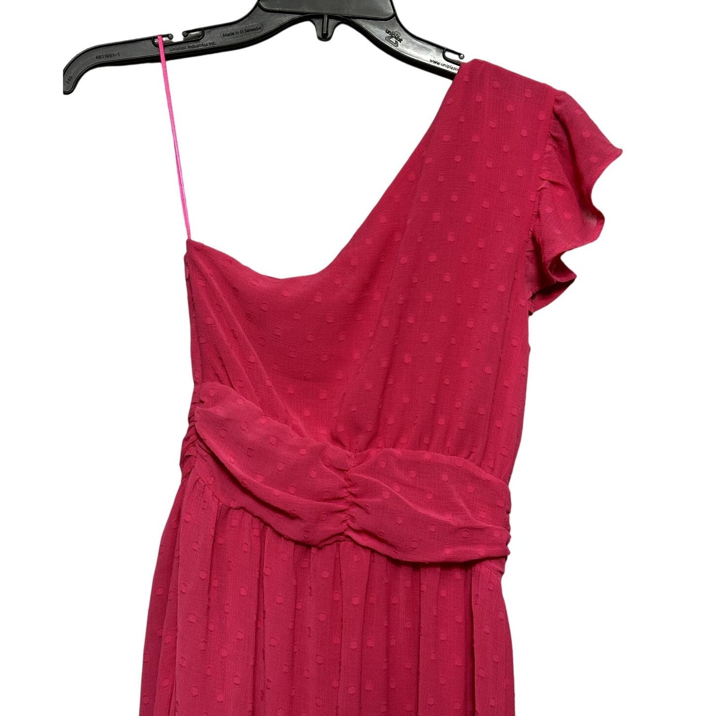 Other Chelsea28 Midi Dress Swiss Dot Pattern One Shoulder Pink XXS Size XXS / US 00 / IT 34 - 6 Thumbnail