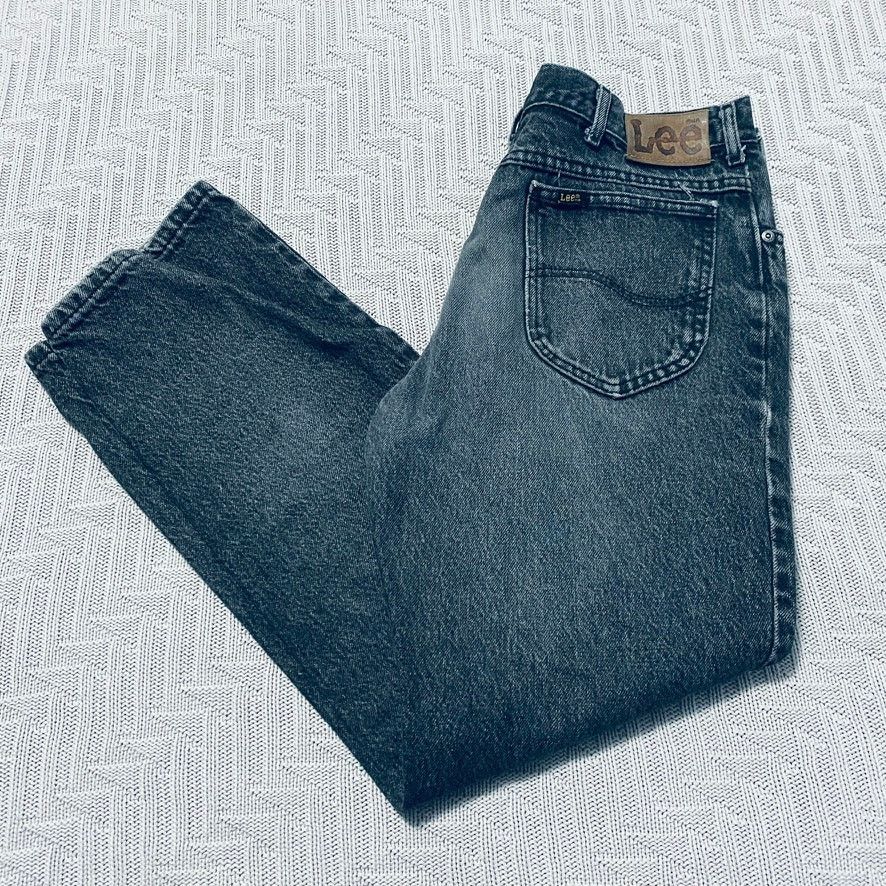 Lee Lee black straight leg jeans Size US 34 / EU 50 - 1 Thumbnail