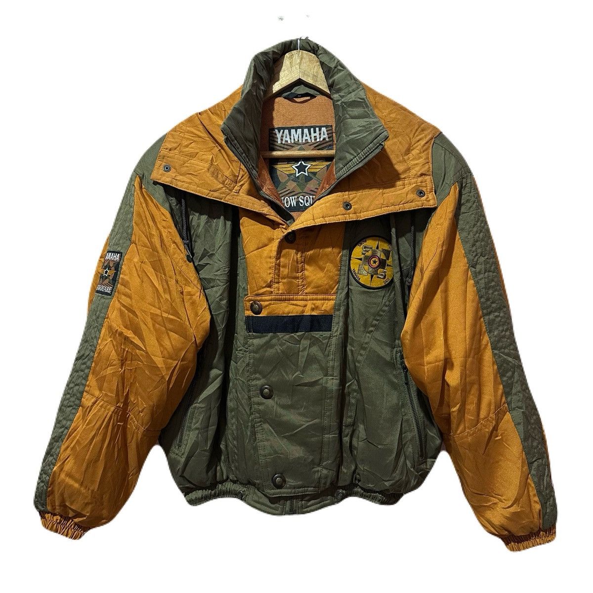 Yamaha Vintage YAMAHA SNOW SQUARE SKIS Bomber Hooded Jacket Size US M / EU 48-50 / 2 - 1 Thumbnail