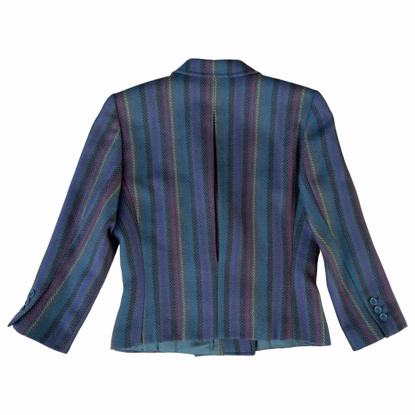 Missoni 80’s Missoni Wool Blazer Double Breasted Herringbone Sz 6 Size M / US 6-8 / IT 42-44 - 2 Thumbnail
