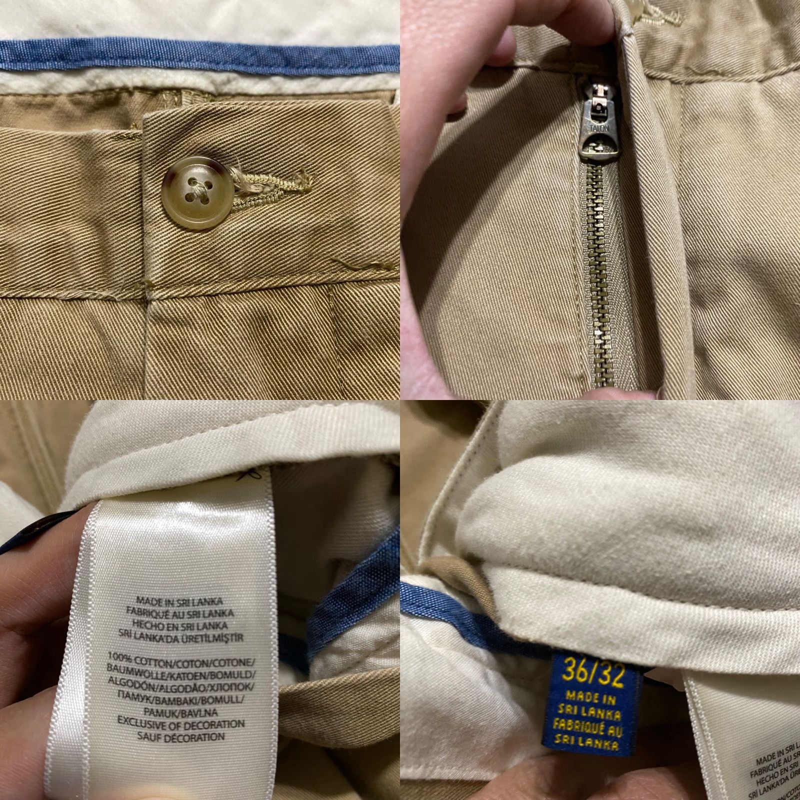 Polo Ralph Lauren Polo Ralph Lauren Pants Mens 36x34 Beige Chino 100% Cotton Straight Mid Rise Size US M / EU 48-50 / 2 - 8 Thumbnail