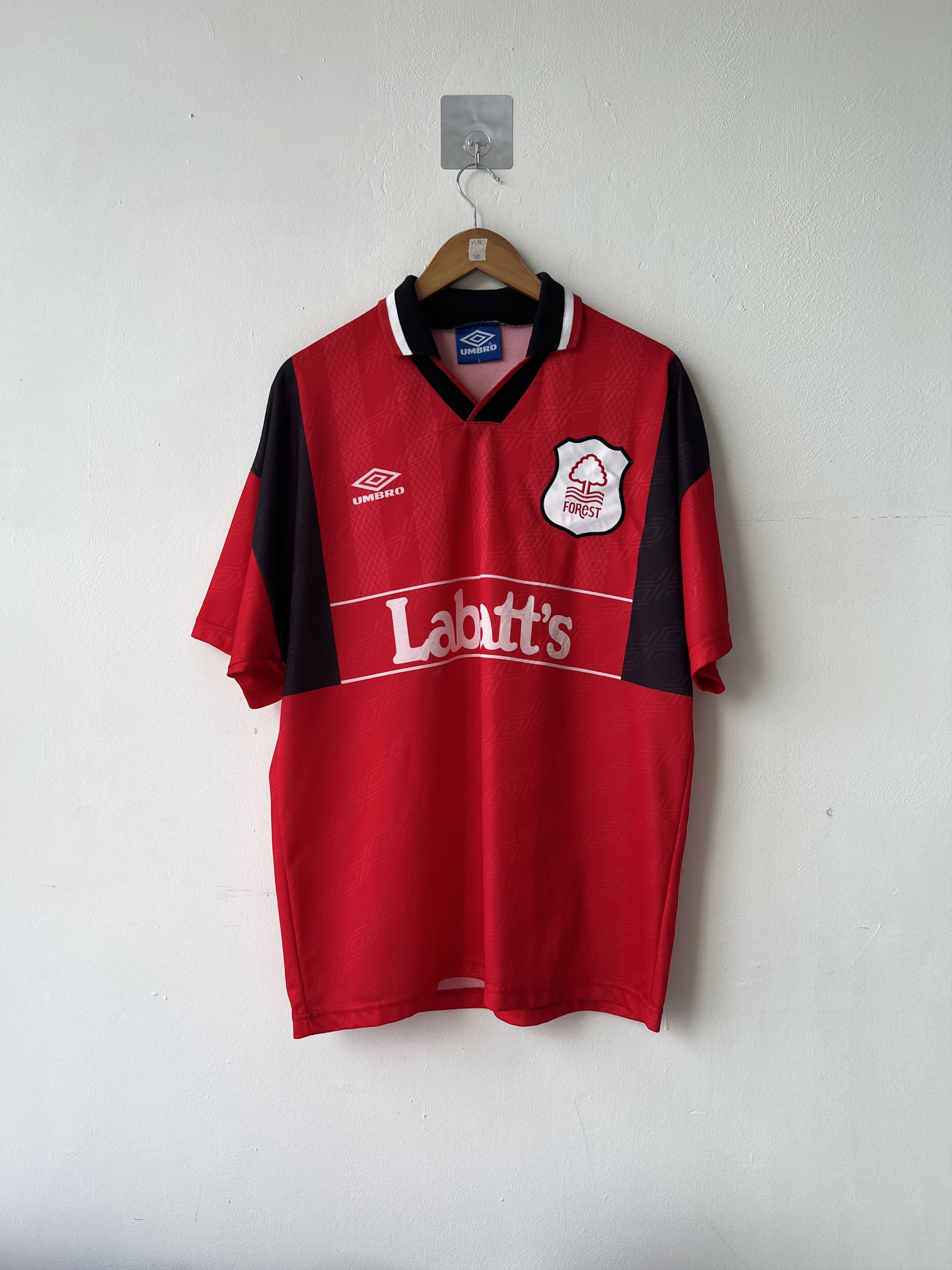 Umbro (L) Nottingham Forest 1994-96 Home Kit Haaland #18 Size US L / EU 52-54 / 3 - 2 Thumbnail