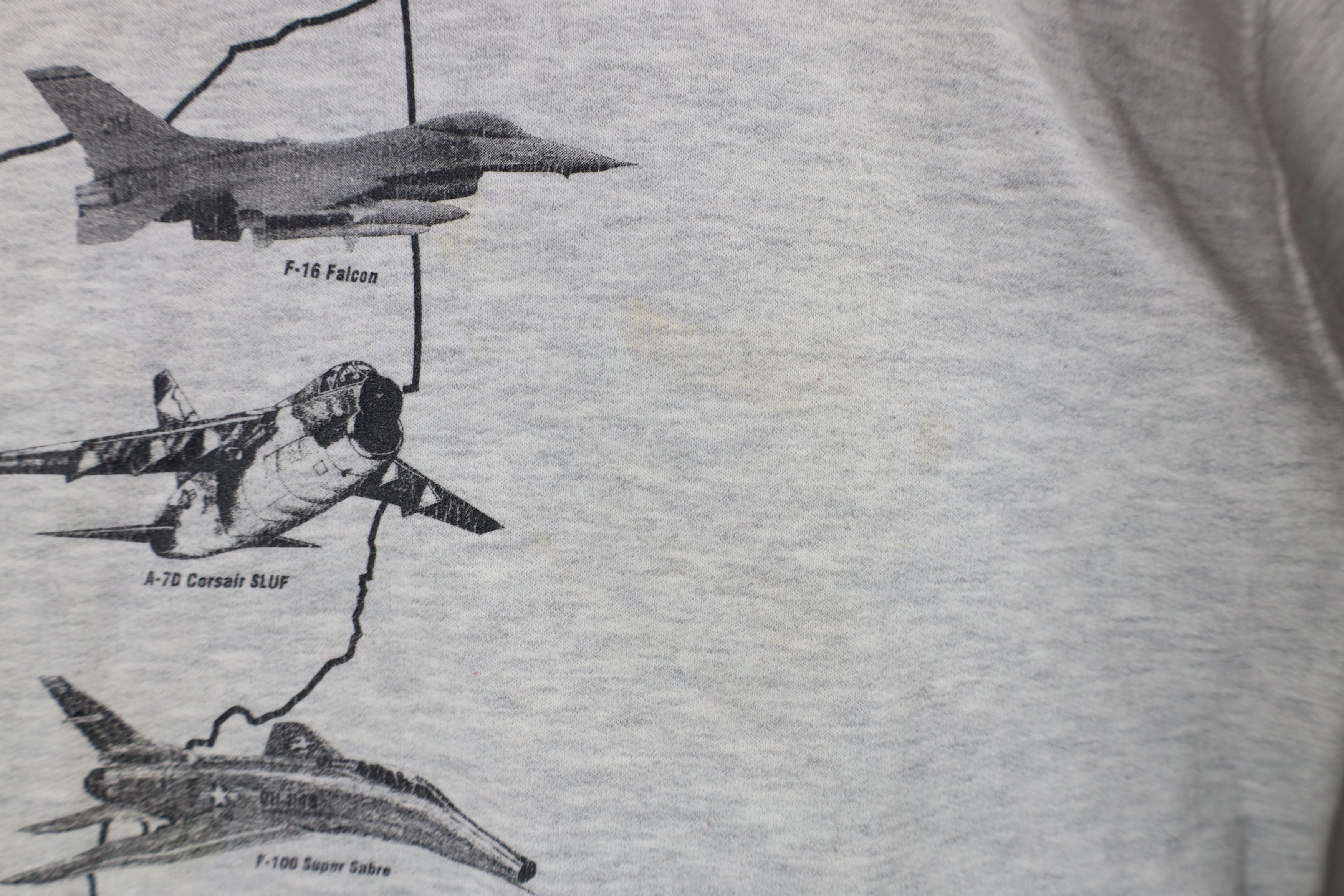 Vintage Vintage 90s Afterburners Fighter Jets Airplanes Sweatshirt Size US XXL / EU 58 / 5 - 5 Thumbnail