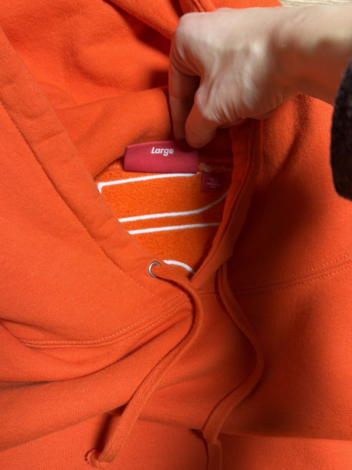 Supreme Supreme orange hoodie Size US L / EU 52-54 / 3 - 6 Thumbnail