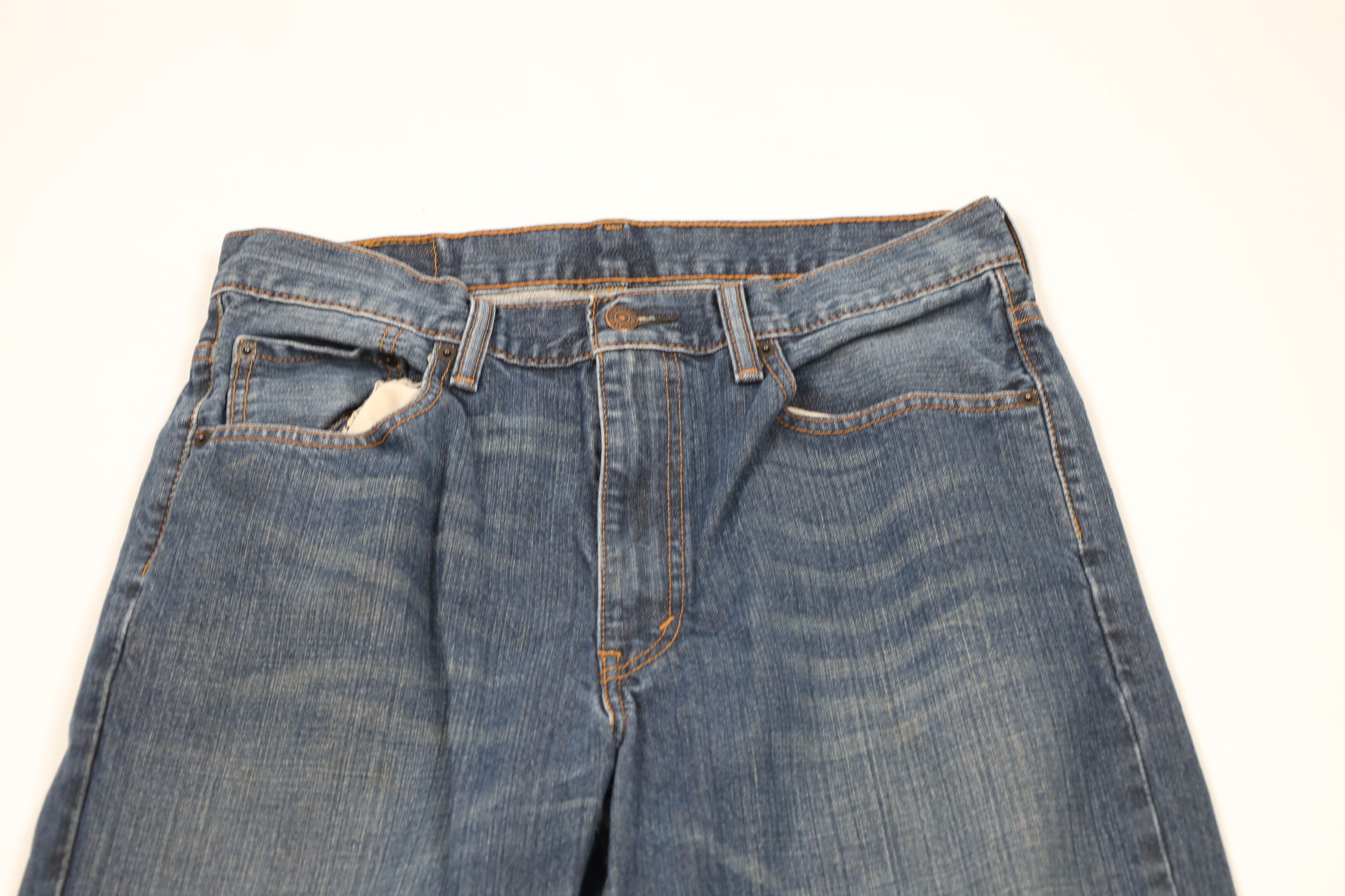 Levi's × Vintage Vintage Y2K Levis 550 Relaxed Fit Denim Jeans Blue Cotton Size US 33 - 2 Thumbnail