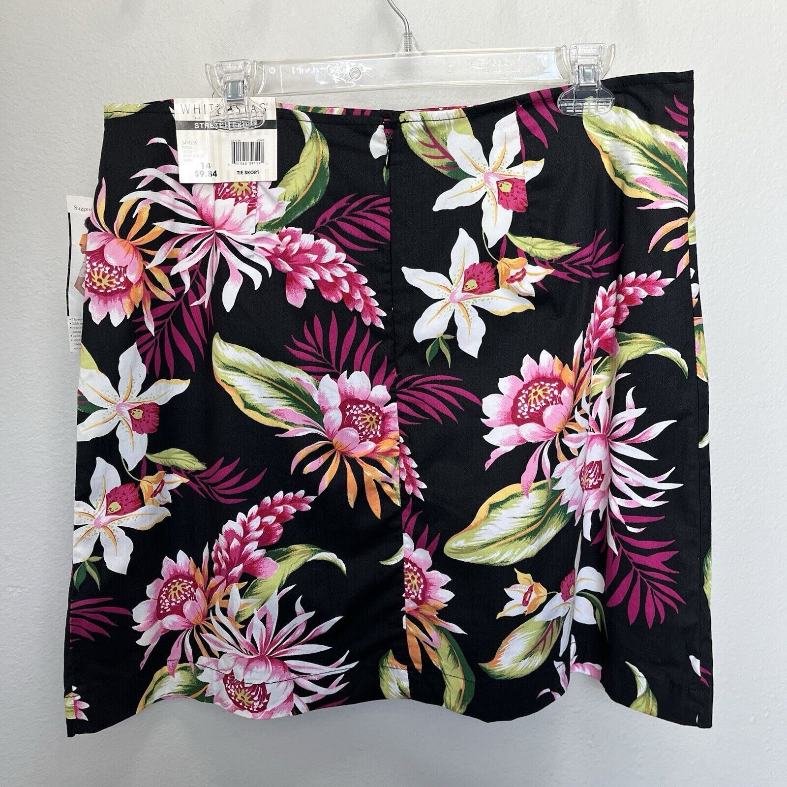 Vintage White Stag | Vintage Tie Skort Skirt Wrap Hawaiian Floral Size 36" / US 14 / IT 50 - 5 Thumbnail