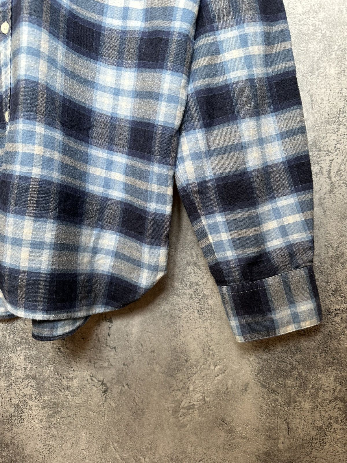 Oliver Sweeney Oliver Sweeney Censo Brushed Cotton Check Shirt Button Up Size US XL / EU 56 / 4 - 8 Thumbnail