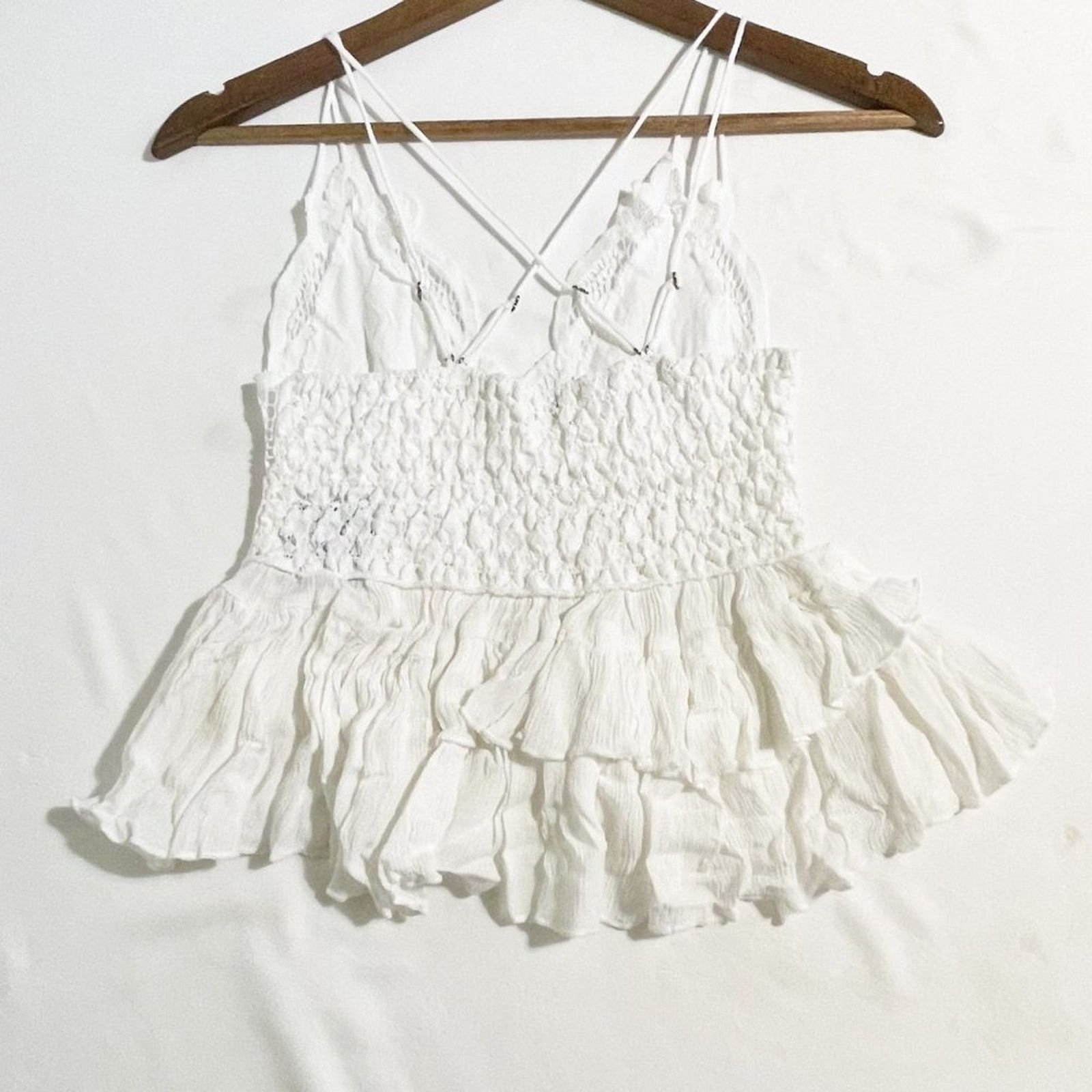 Free People Free People Adella Cami Tank Cottagecore White Medium Size M / US 6-8 / IT 42-44 - 11 Thumbnail