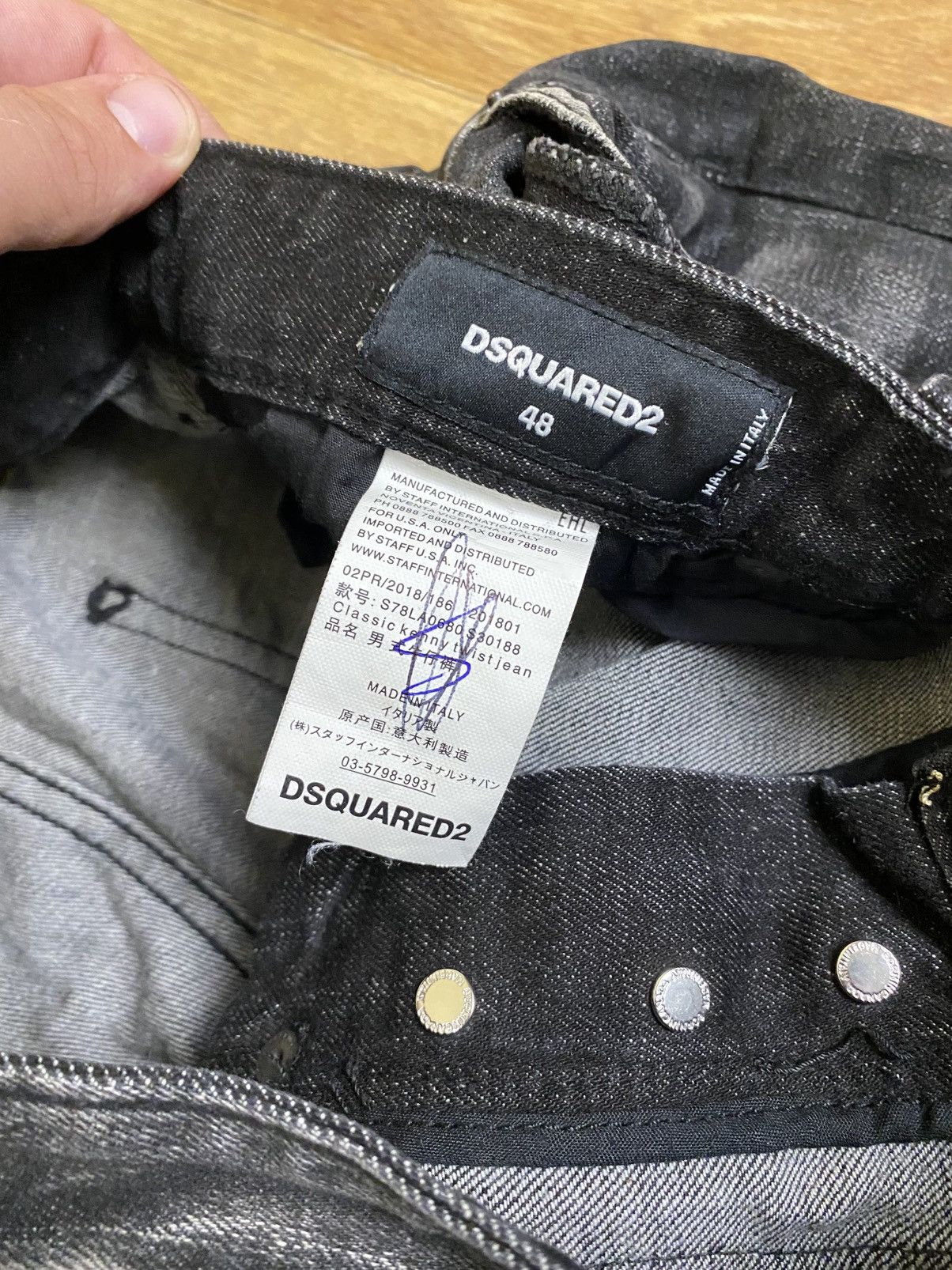 Dsquared2 Dsquared2 Classic Kenny Twist Black Distressed Jeans Size:32 Size US 32 / EU 48 - 5 Thumbnail