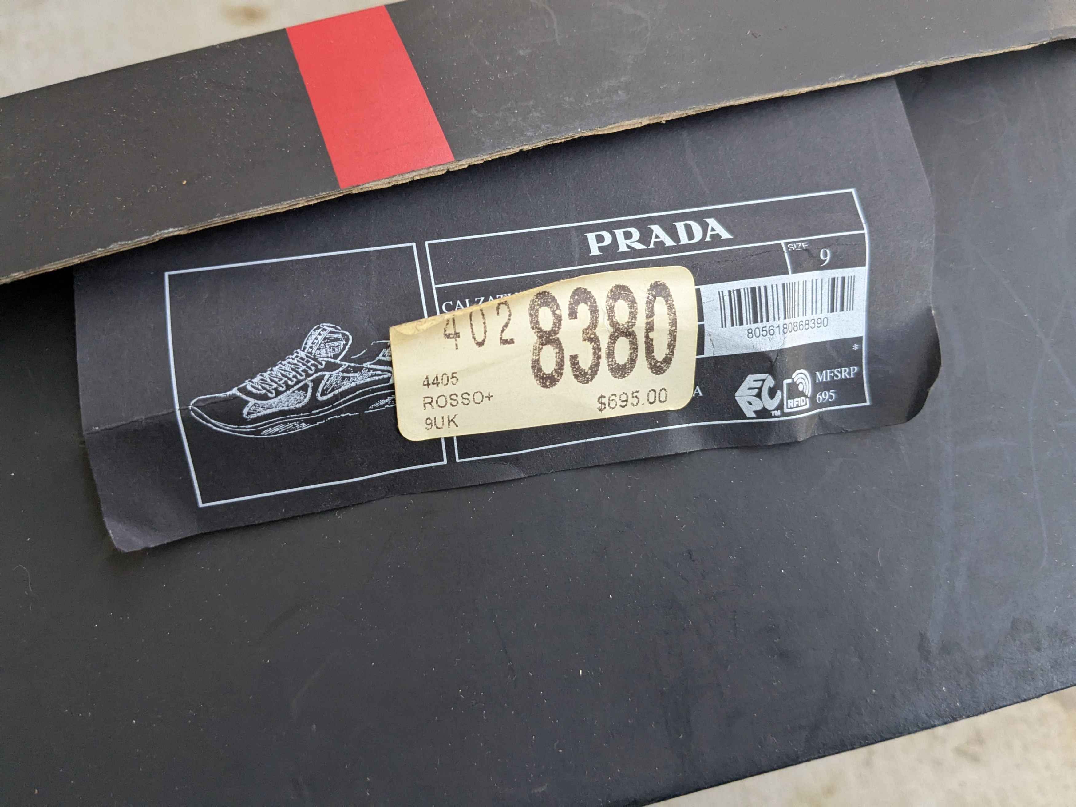 Prada Prada America's Cup Sneakers Red Black Patent 10 Black Size US 10 / EU 43 - 20 Thumbnail