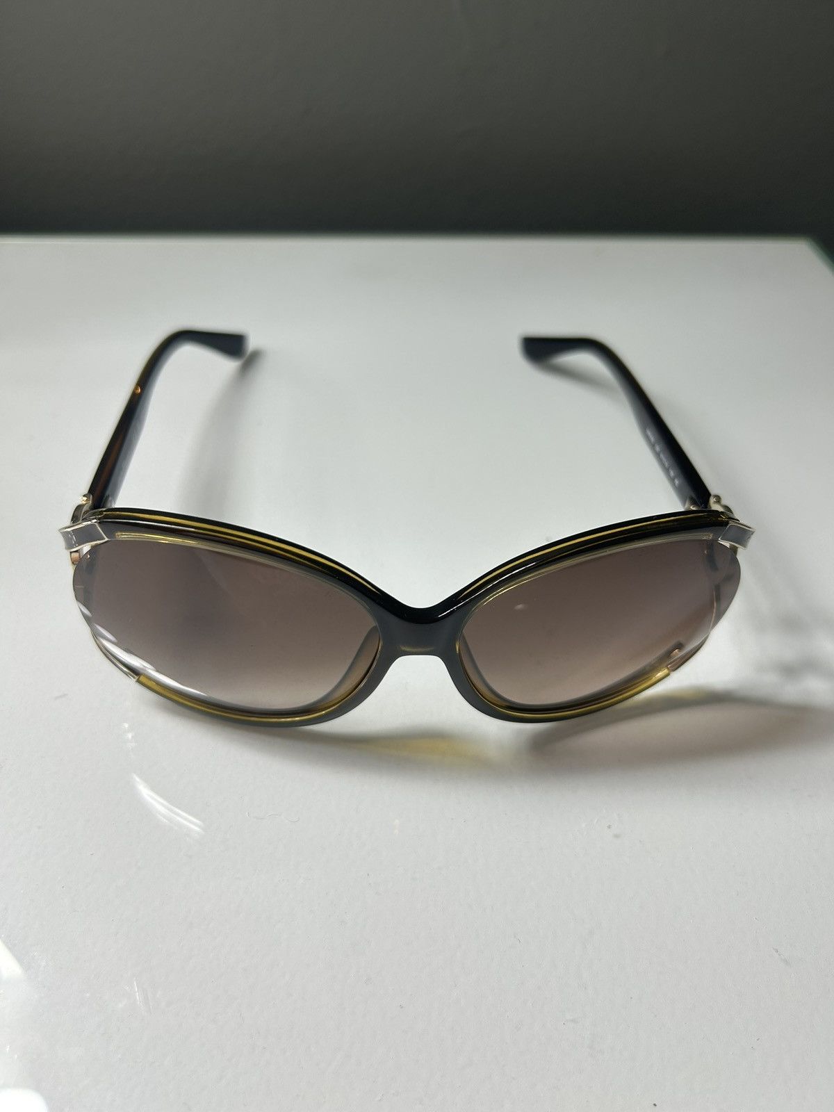 Salvatore Ferragamo Salvatore Ferragamo SF600S Brown Oval Shaped Sunglasses Size ONE SIZE - 3 Thumbnail