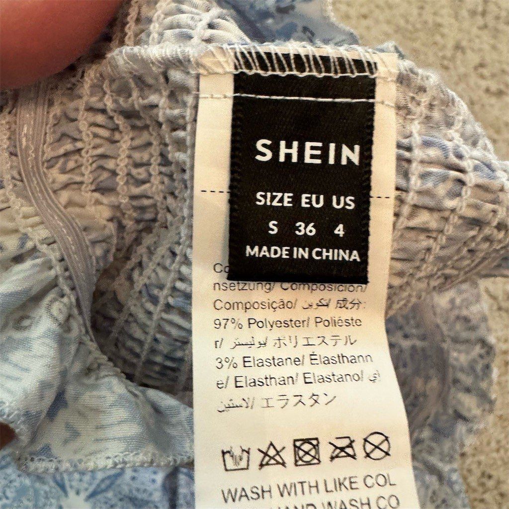 Shein SHEIN 2-Piece Set Womens Size S Blue Tile Print Bandeau Top Size S / US 4 / IT 40 - 6 Thumbnail