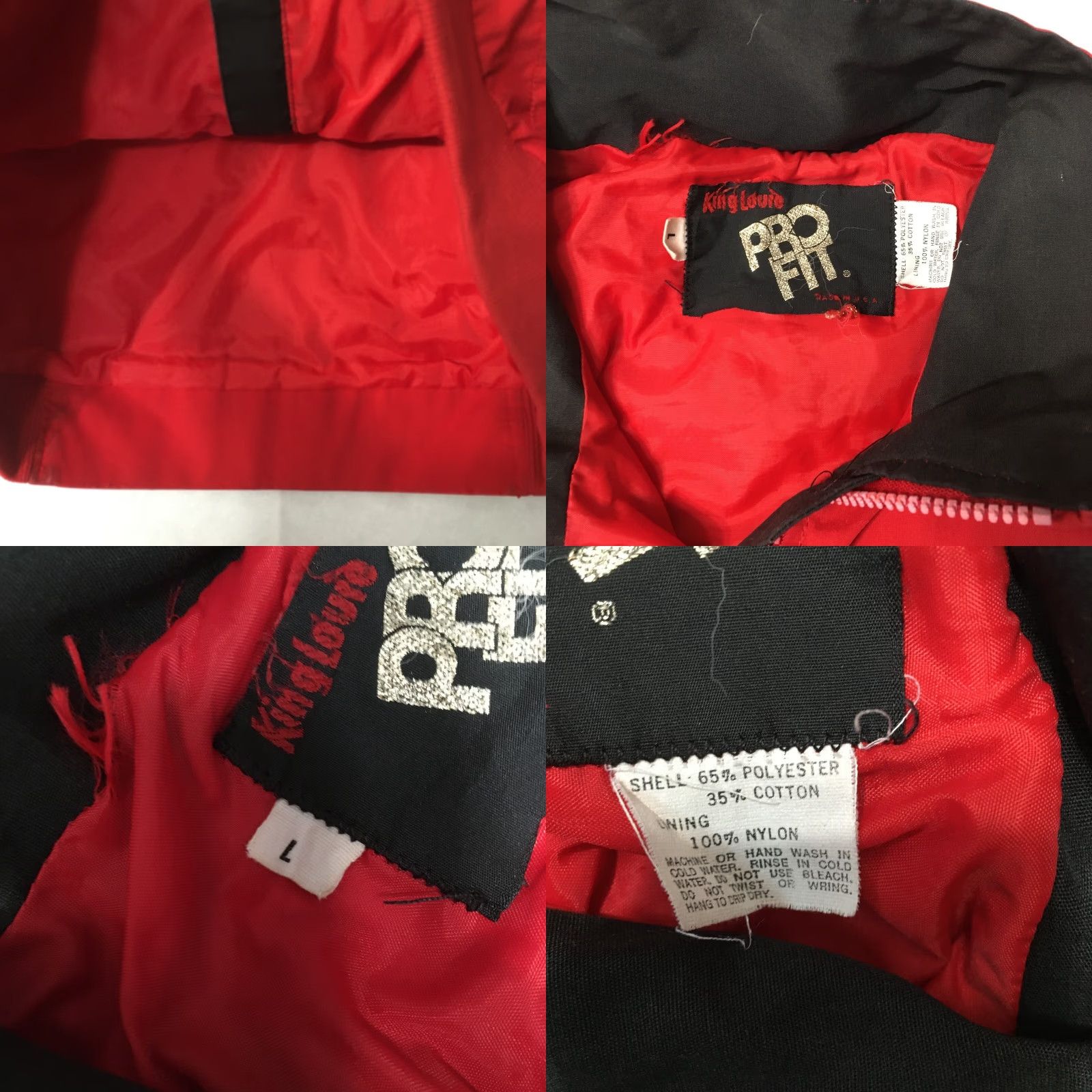 Vintage King Louie Pro Fit VTG Jacket L Red Zip Embroidered USA Windbreaker MENS Size US L / EU 52-54 / 3 - 9 Thumbnail