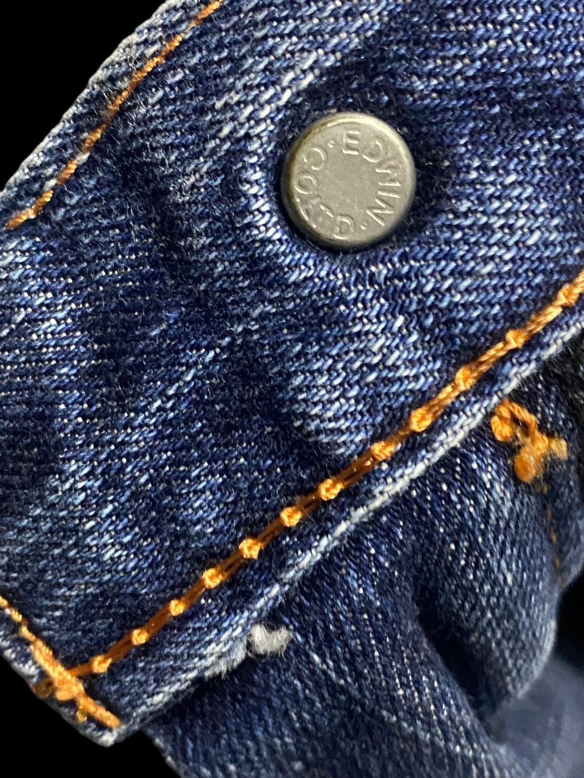 Edwin Vintage Japan Edwin Blue Wash Distressed Slim Jeans Size US 36 / EU 52 - 12 Thumbnail