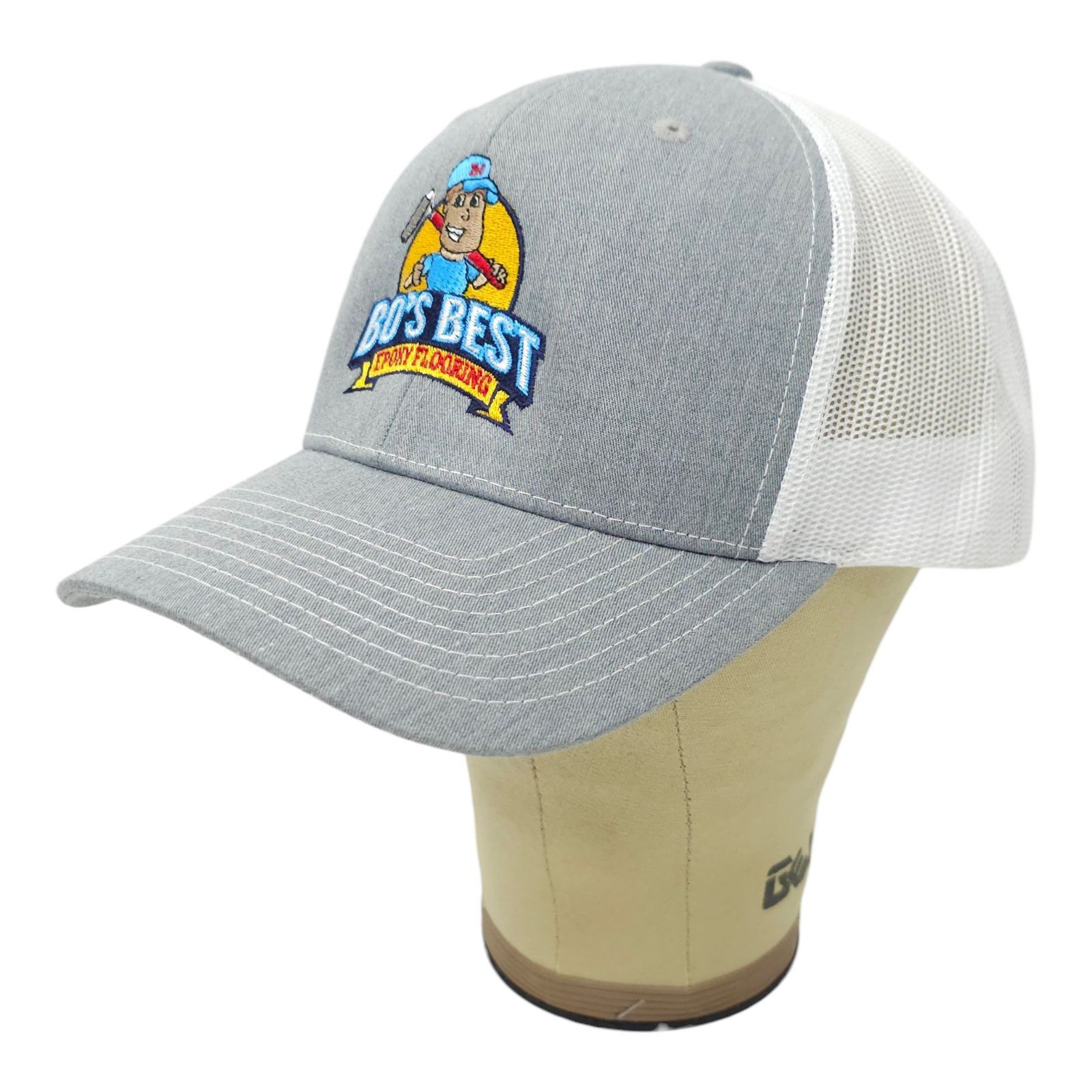 Richardson Bos Best Flooring Trucker Cap Snapback Hat Graphic Mesh Work Size ONE SIZE - 2 Thumbnail