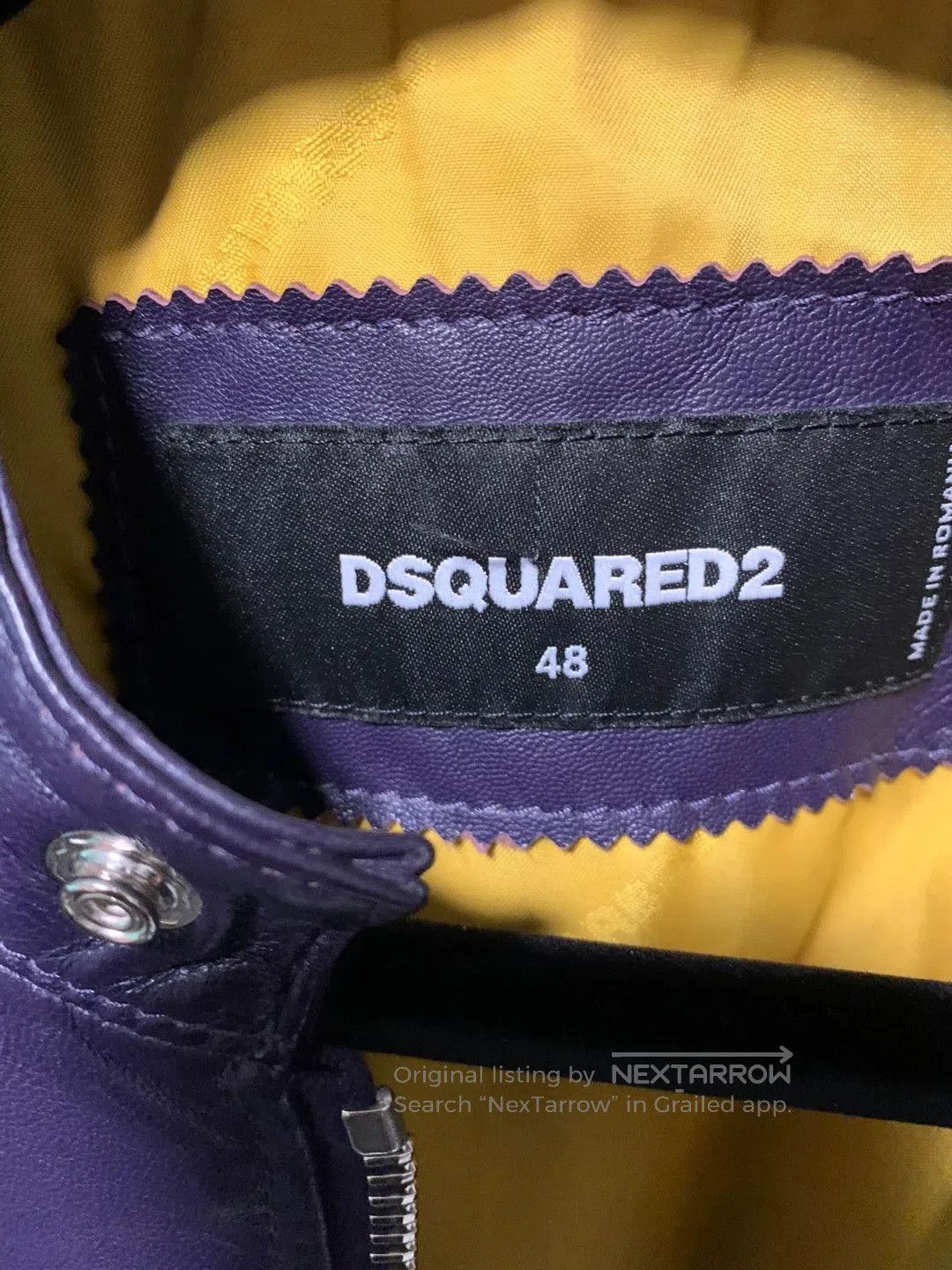 Dsquared2 purple dsquared2 leather jacket size 48. Size US M / EU 48-50 / 2 - 4 Thumbnail